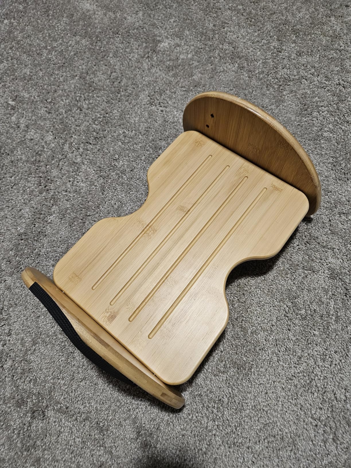 Amazer Bamboo Under Desk Footrest with Cushion 3-in-1, Reversible Ergonomic Wood Rocking Foot Rest for Under Desk at Work, Adjustable Foot Stools with Washable Cover, Desk Leg Rest for Home Office customer photo 2