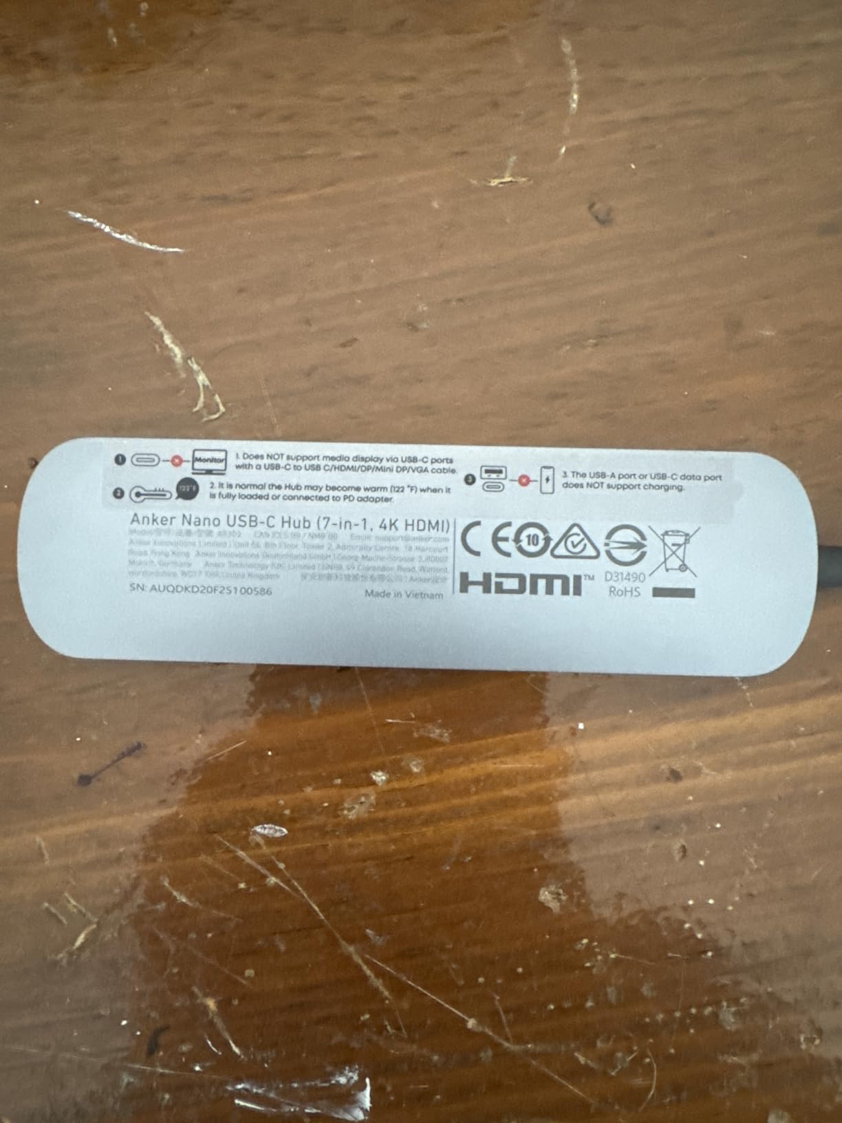 Anker USB C Hub, 7in1 Multi-Port USB Adapter for Laptop/Mac, 4K@60Hz USB C to HDMI Splitter, 85W Max PD, 2 USB 3.0 & 1 USBC Data Ports, SD/TF Card Reader, for Type C Devices customer photo 2