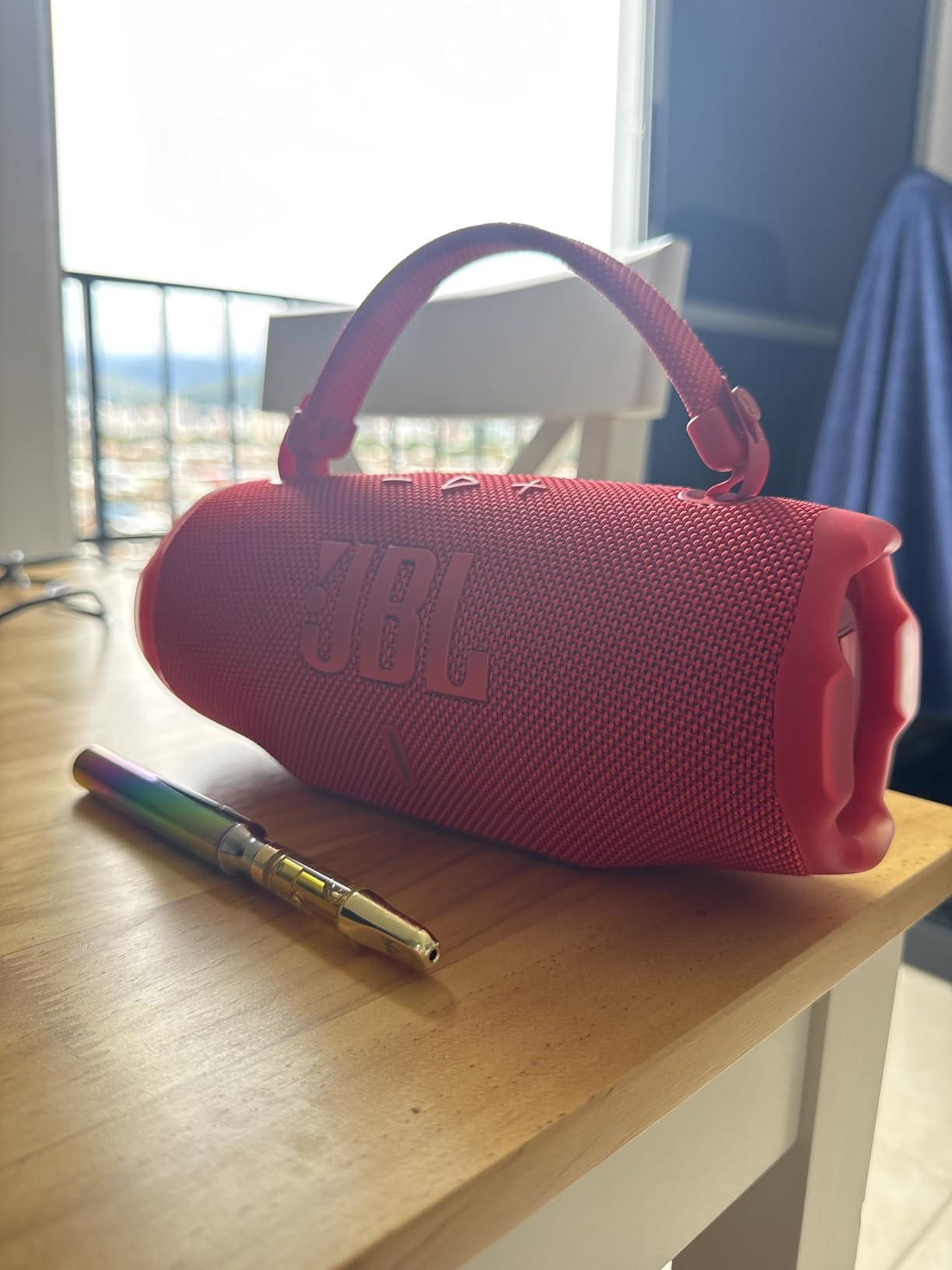 JBL Charge 6 Portable Waterproof & Drop-Proof Bluetooth Speaker (Red) customer photo 1