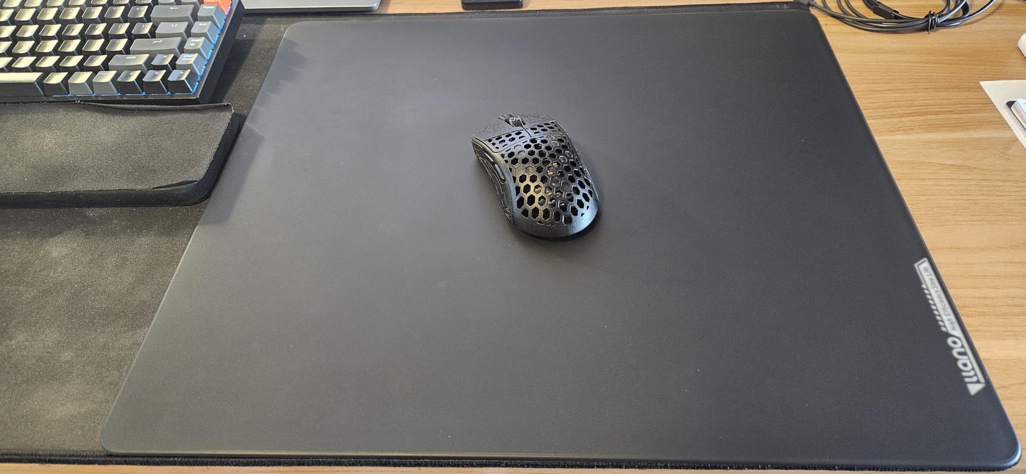 llano MP001 Tempered Glass Gaming Mousepad for FPS Gamers, 13.8