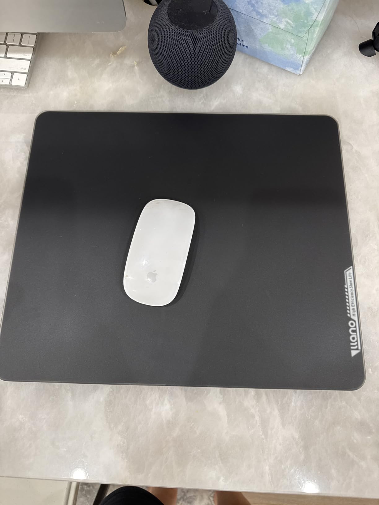 llano MP001 Tempered Glass Gaming Mousepad for FPS Gamers, 13.8