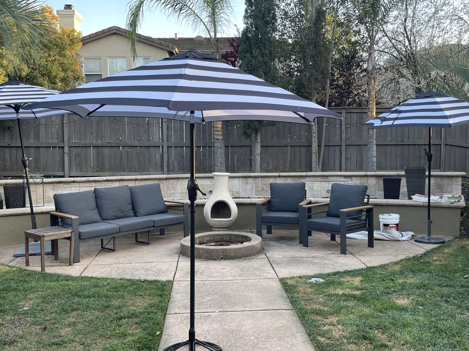 Aoxun Aluminum Outdoor Patio Furniture Set, 5 Seats Outdoor Sectional with Coffee Table, Patio Conversation Sets with Upgraded Armrests and Cushions for Backyard, Garden and Poolside customer photo 1