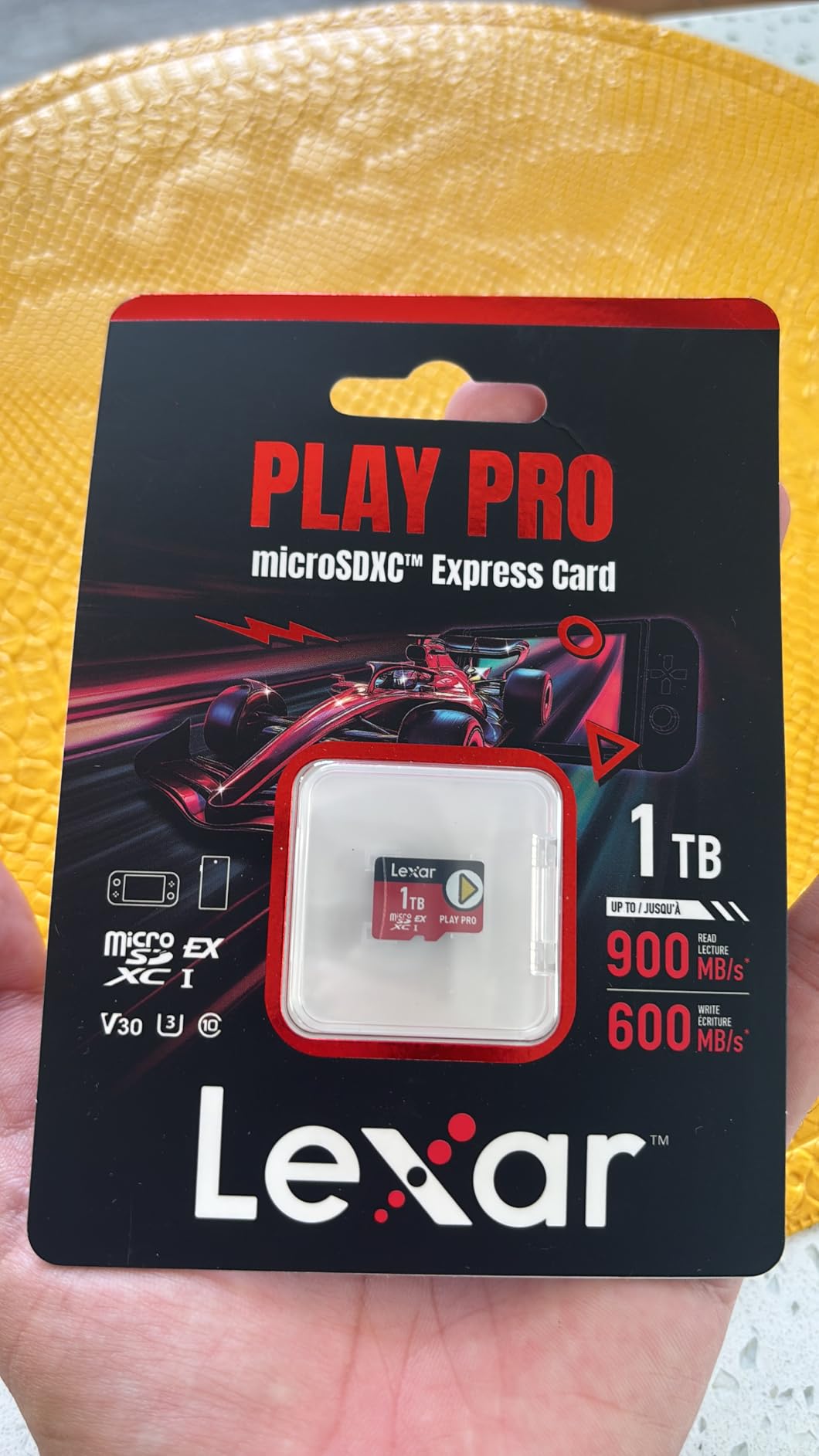 Lexar 1TB Play PRO microSD Express Card, UHS-I, C10, U3, V30, Full HD, 4K, Up to 900/600 MB/s, for Nintendo Switch 2, ASUS ROG Ally, Steam Deck customer photo 1