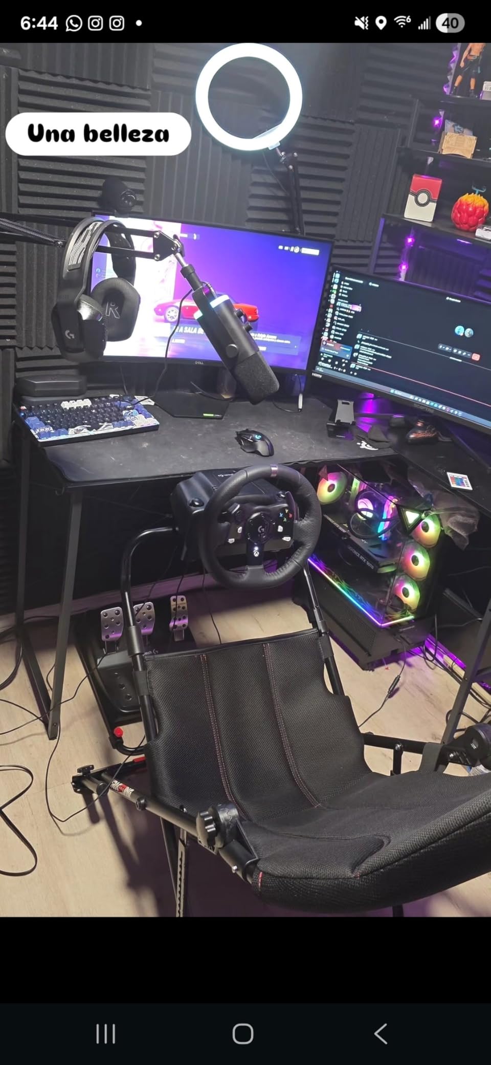 RACGTING Racing Simulator Cockpit for G29/G920/G923, Foldable & Adjustable Racing Seat for Thrustmaster T300RS/248/T-GT II, Fanatec CSL DD/GT DD Pro/ClubSport DD/DD+, MOZA R5, SIMAGIC Alpha Mini customer photo 1