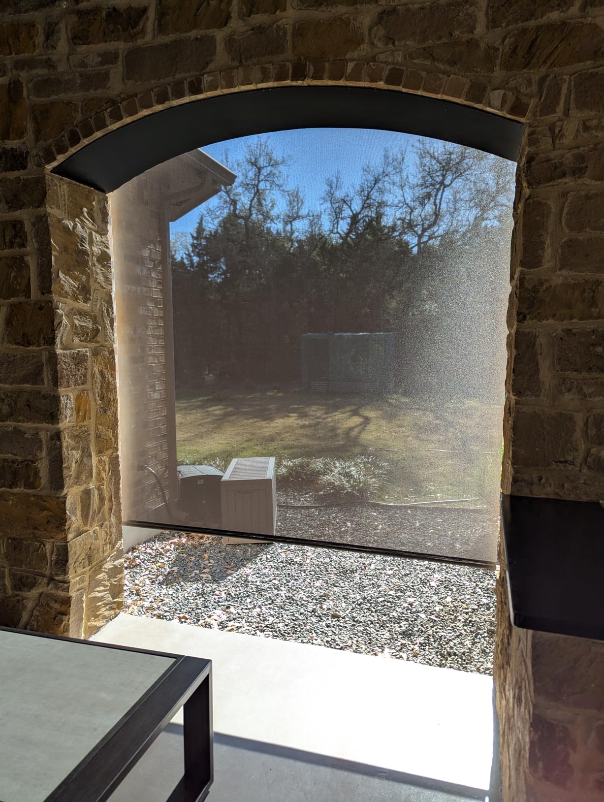 Yoolax Motorized Outdoor Shades Smart Retractable Patio Screens with App & Remote Control, Electric Blinds for Porch Patio Waterproof Roller Shades 7X8ft (3% Openness Paine Grey) customer photo 2