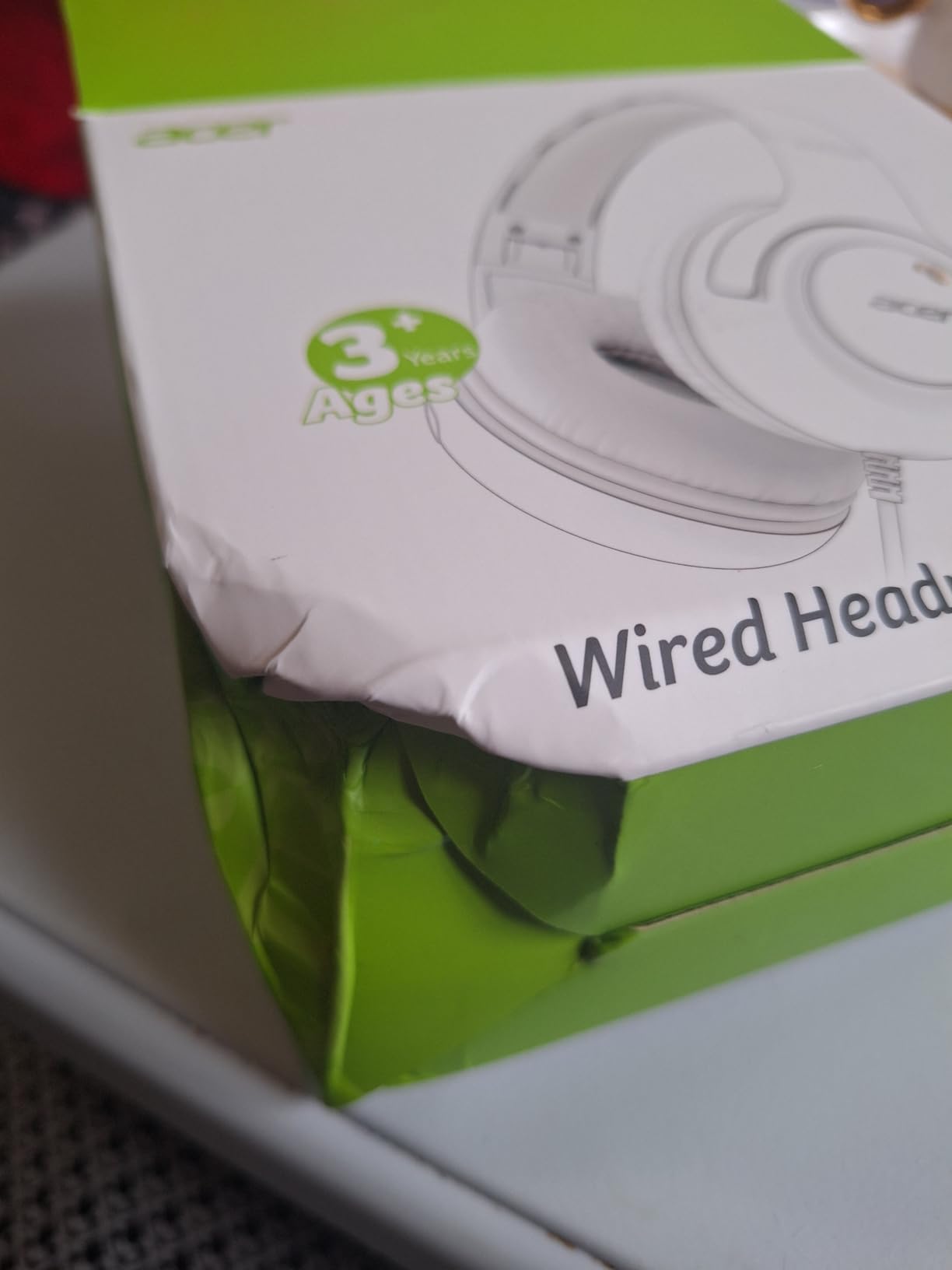 Kids Headphones with Cord for School - Over-Ear 85/94dB Volume Limiter, 3.5mm Jack Foldable Stereo Sound Headset for Toddlers Girls Boy Travel Learning Entertainment Tablet Kindle iPad PC Purple Green customer photo 2