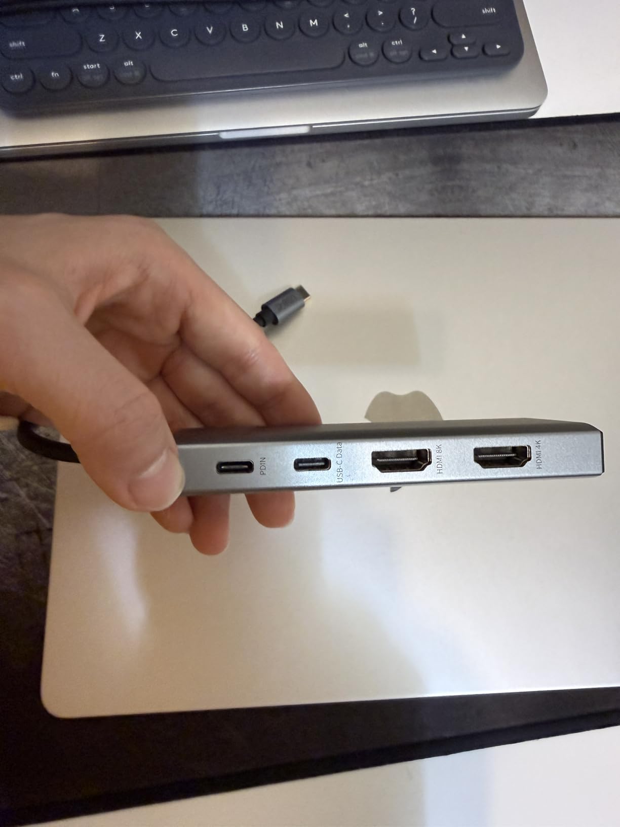 MCY USB C Hub, Laptop Docking Station Dual Monitor Single 8K, 2x4K@60Hz, 10in1 Type-C Multiport Adapter with PD100W, Ethernet customer photo 2