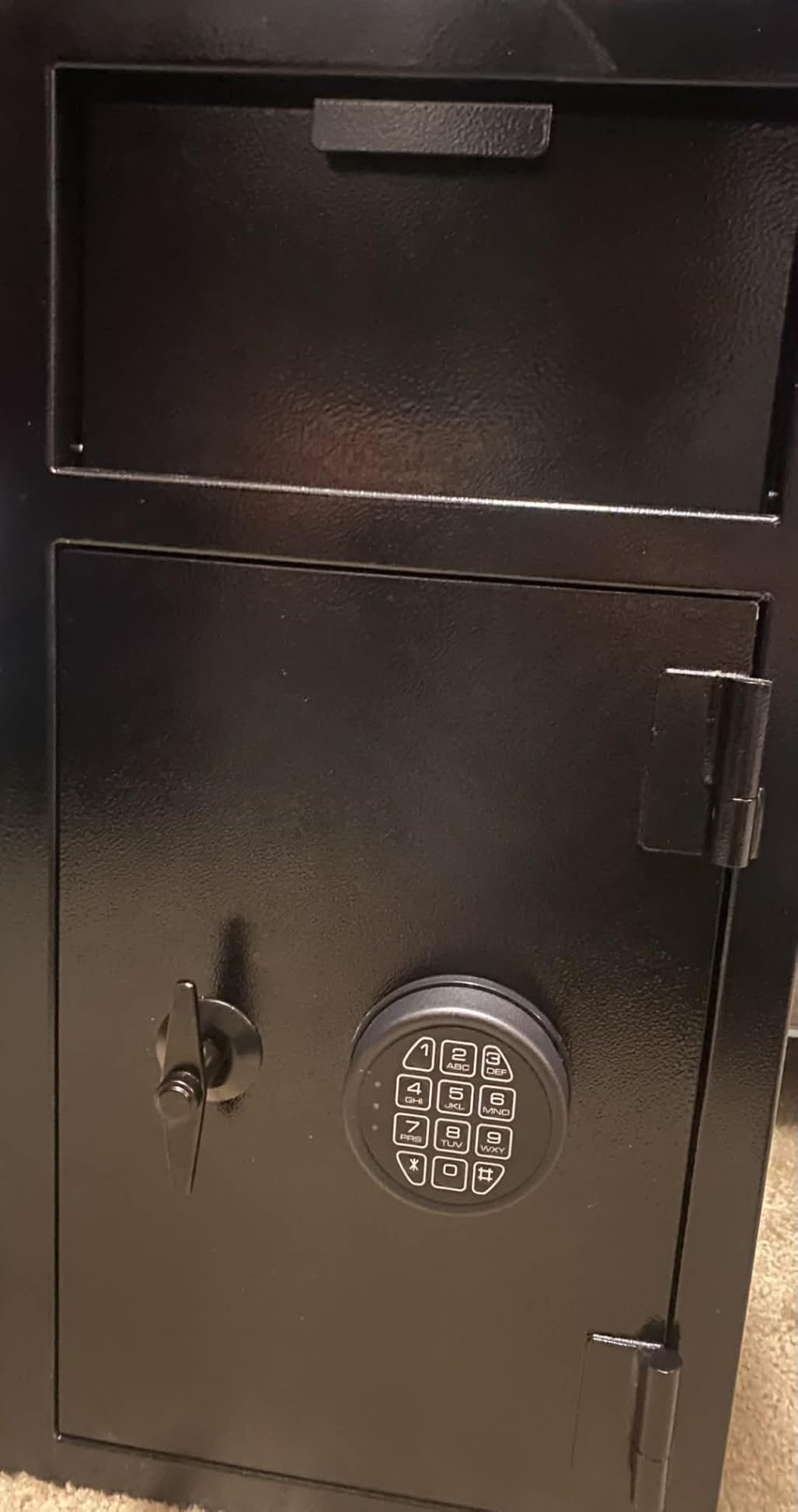 9.5 CUB Drop Safe Heavy Duty Dual Door Safe Box Fireproof Waterproof Money Safes Box with Digital Combination and Anti-Fishing & Free Fireproof Bag for Home Office Jewelry Documents customer photo 1