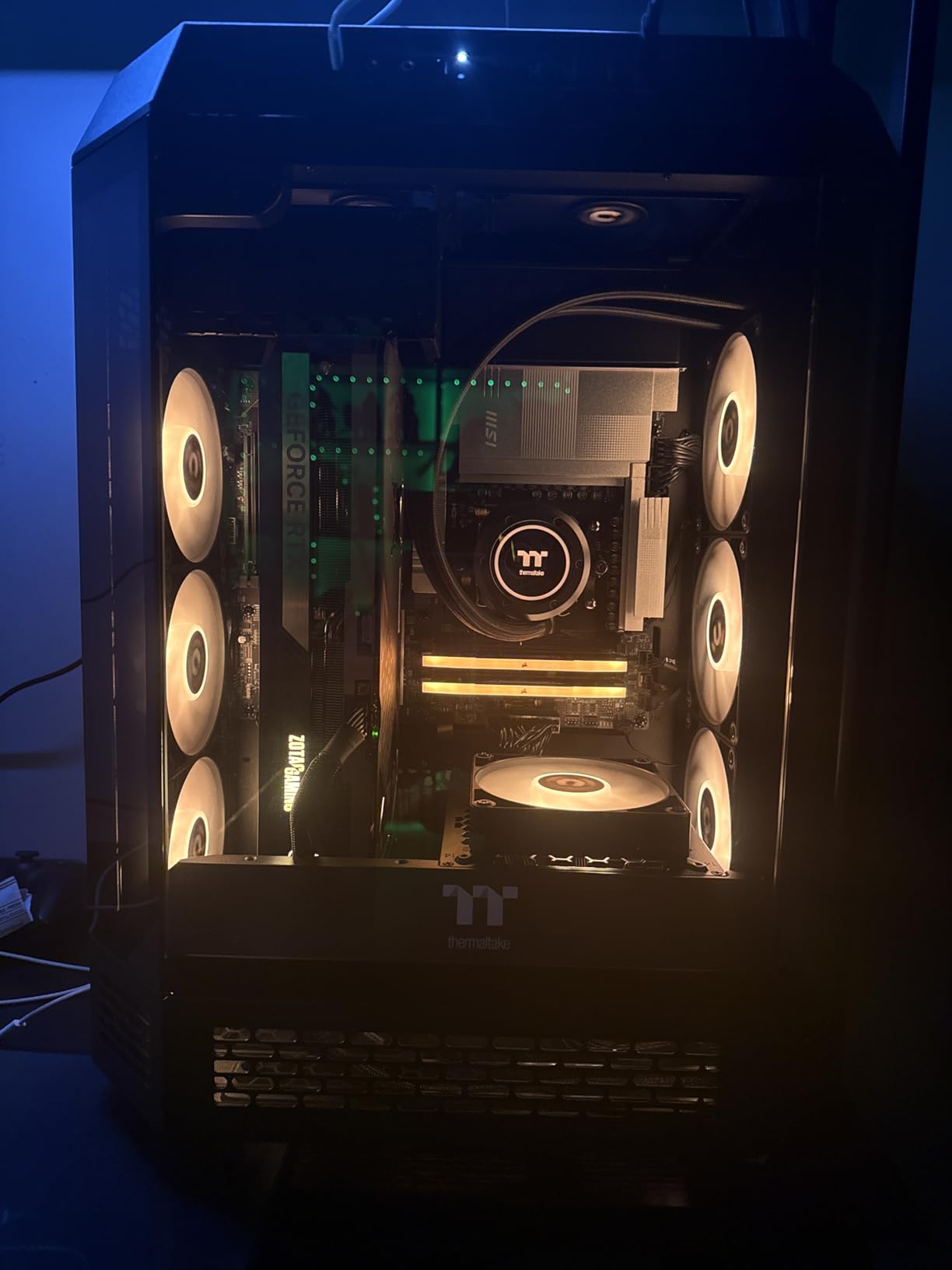 Thermaltake Reactor 9880 Gaming Desktop (AMD Ryzen 7 9800X3D, ToughRam 32GB DDR5 6400MT/s RGB Memory, NVIDIA GeForce RTX 5080, 2TB NVMe M.2, WiFi, Windows 11) T6BK-X870-580-LCS customer photo 1