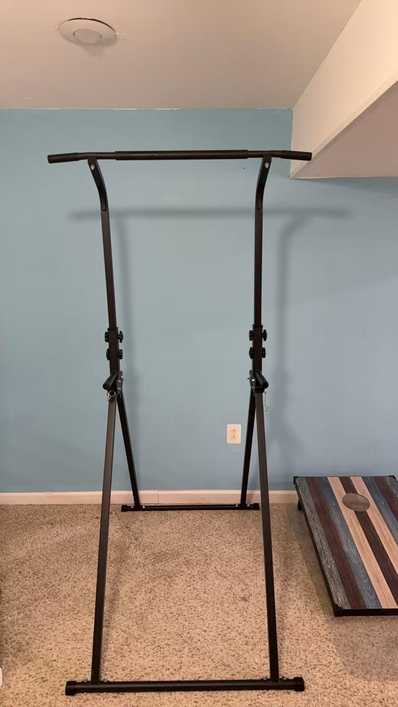 Foldable Pull Up Bar Free Standing Multi-function Power Tower Dip Bar with Assistance Bands Home Gym Strength Training Equipment customer photo 1