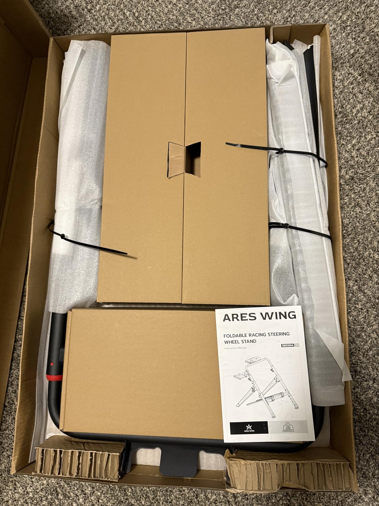 ARES WING Sim Racing Wheel Stand, Foldable Racing Simulator Cockpit, Formula and GT Sim Racing Cockpit Compatible with Fanatec, Thrustmaster, Logitech, Moza customer photo 1