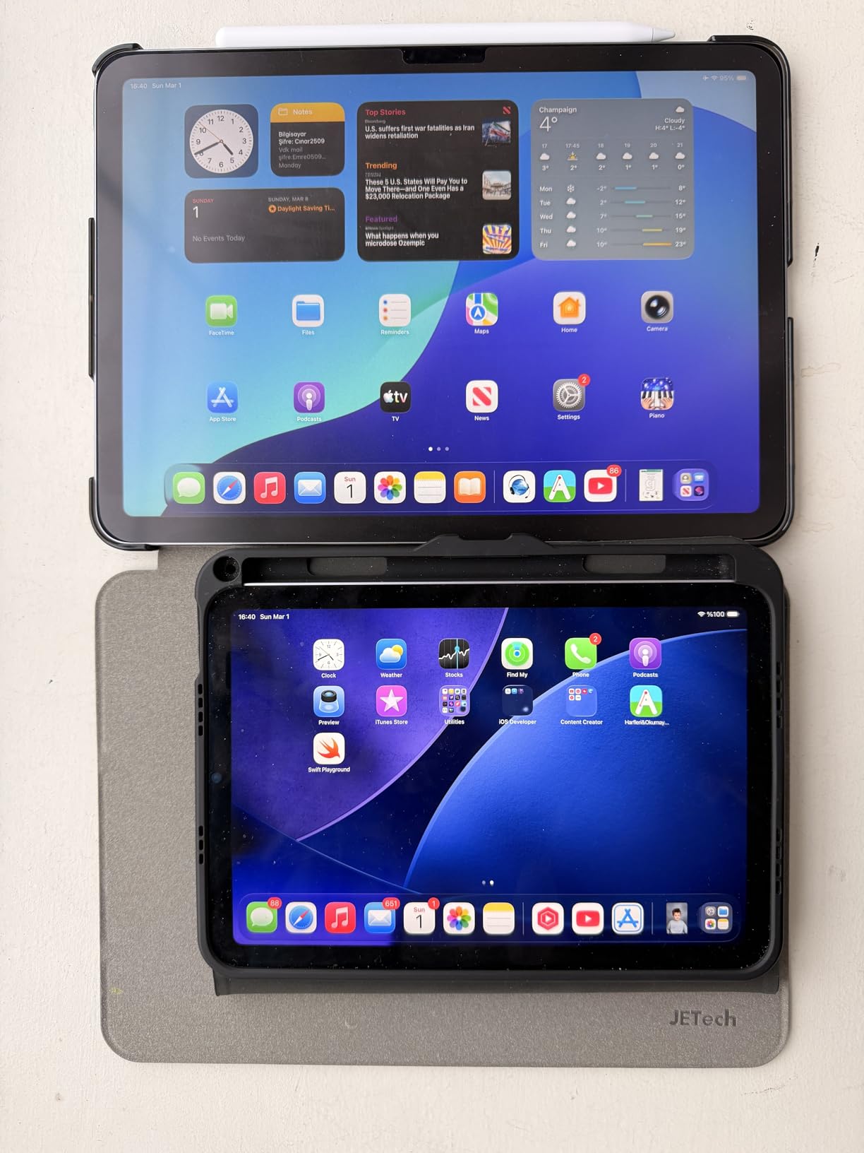 iPad Air 11-inch with M3 chip Built for Apple Intelligence, Liquid Retina Display, 128GB, 12MP Front/Back Camera, Wi-Fi 6E, Touch ID, All-Day Battery Life - Starlight customer photo 2