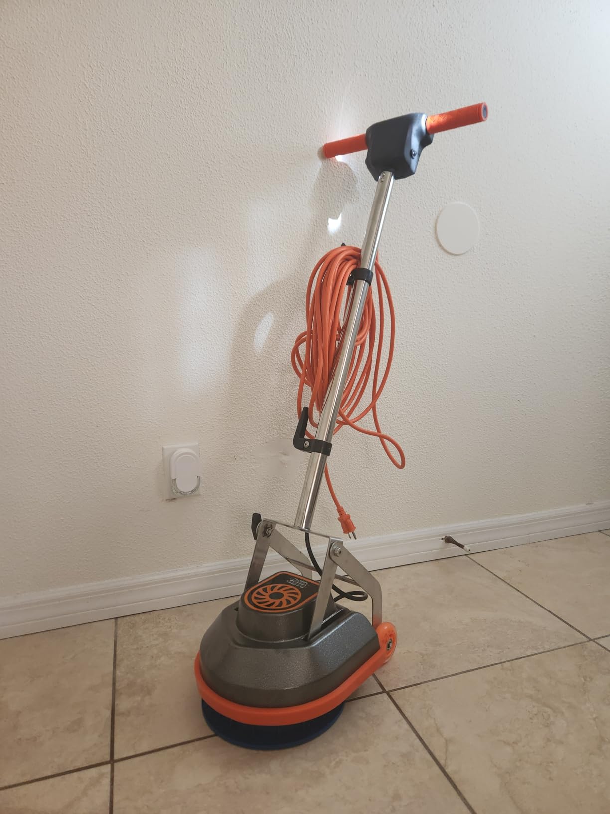 HHQ Commercial Floor Scrubber Machine with Brushes and Pads, Heavy Duty Floor Cleaner Polisher and Buffer- Deep Cleaning Tile and Grout, Hardwood Floors and Carpets without Getting on Hands and Knees customer photo 1