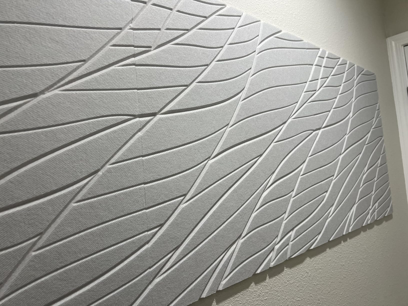 6 PCS Acoustic Panels, 23.6x23.6 Inch Sound Absorbing Panels, Decorative Acoustic Wall Panels for Recording and Home Studio, Office with Double-Sided Adhesive Tape customer photo 2