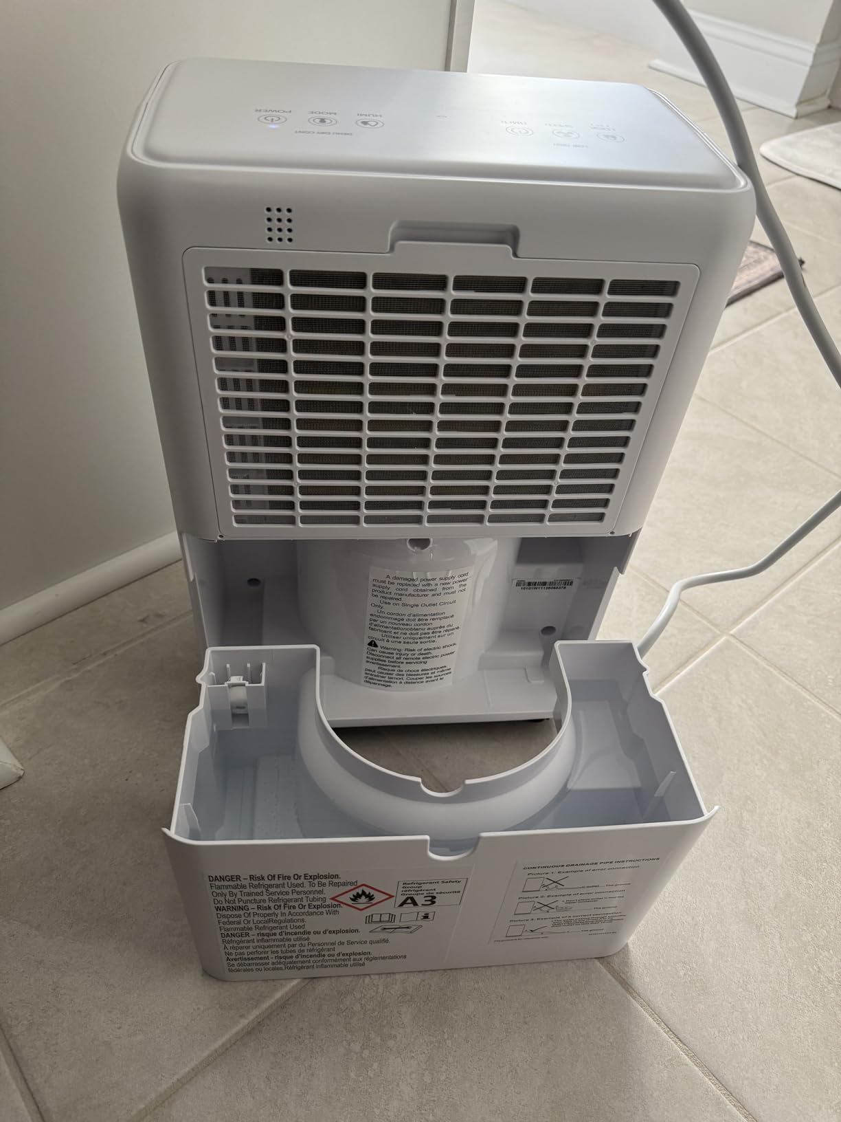 2000 Sq.ft Dehumidifier for Basement, Trazico 30 Pint Dehumidifiers for Home Large Room Bedroom Bathroom with Drain Hose, Intelligent Humidity Control, 3 Modes, 24H Timer, Auto Defrost, White customer photo 2