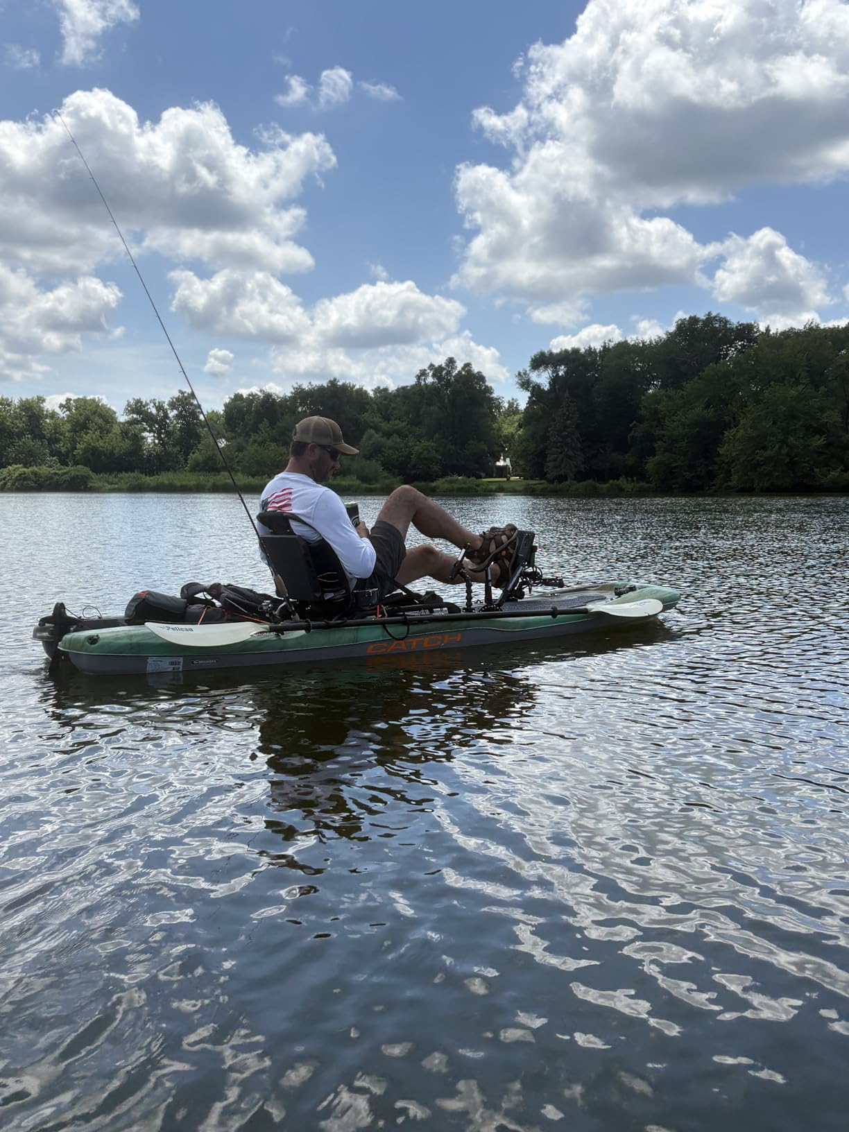 Pelican Catch Kicker 110 HDII - Sit on top Fishing Angler Pedal Kayak - Amazonia - HyDryve II Pedal System - Stable - 11 ft customer photo 1