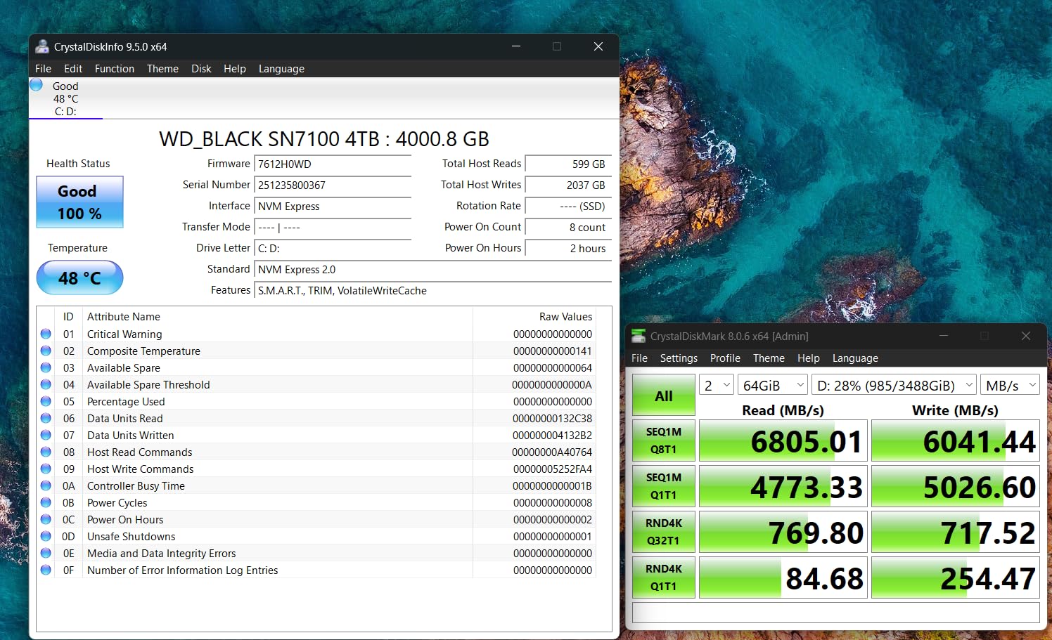 WD_Black SN7100 4TB NVMe SSD - Gen4 PCIe, M.2 2280, Up to 7,000 MB/s Read Speed - WDS400T4X0E customer photo 2