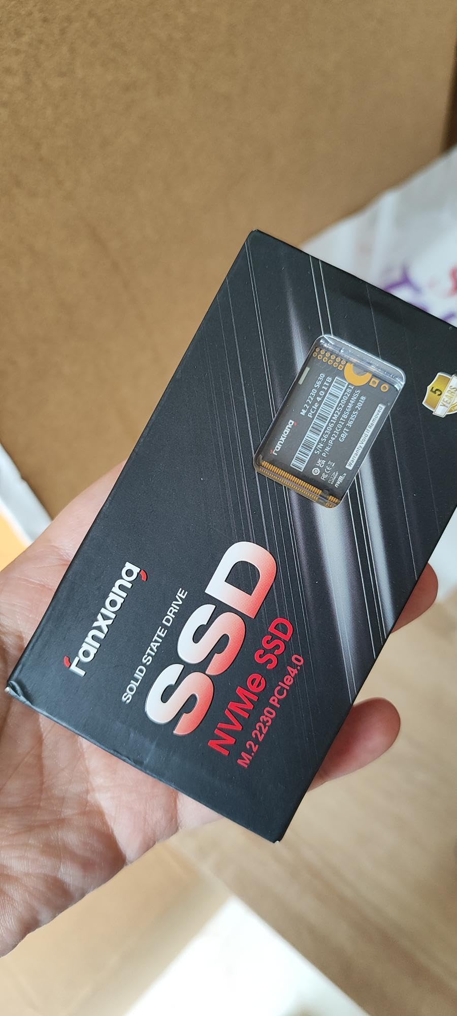 fanxiang 1TB M.2 2230 NVMe SSD, PCIe Gen 4x4 Speed up to 5000 MB/s, 2230 SSD Compatible with Steam Deck/ROG Ally/Microsoft Surface Pro/Mini PCs, S630 customer photo 1