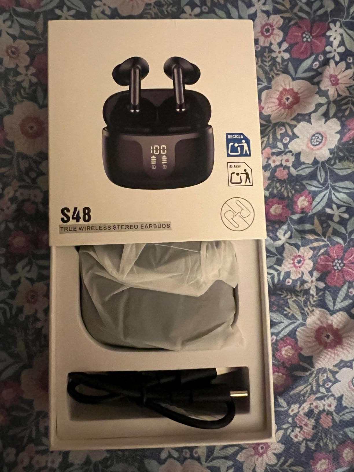 Wireless Earbuds Bluetooth 5.4 Headphones HiFi Stereo 42H Playback in Ear with 4 ENC Noise Cancelling Mic, IPX7 waterproof and LED battery display screen for Running Fitness Office Ear Buds in Black customer photo 2