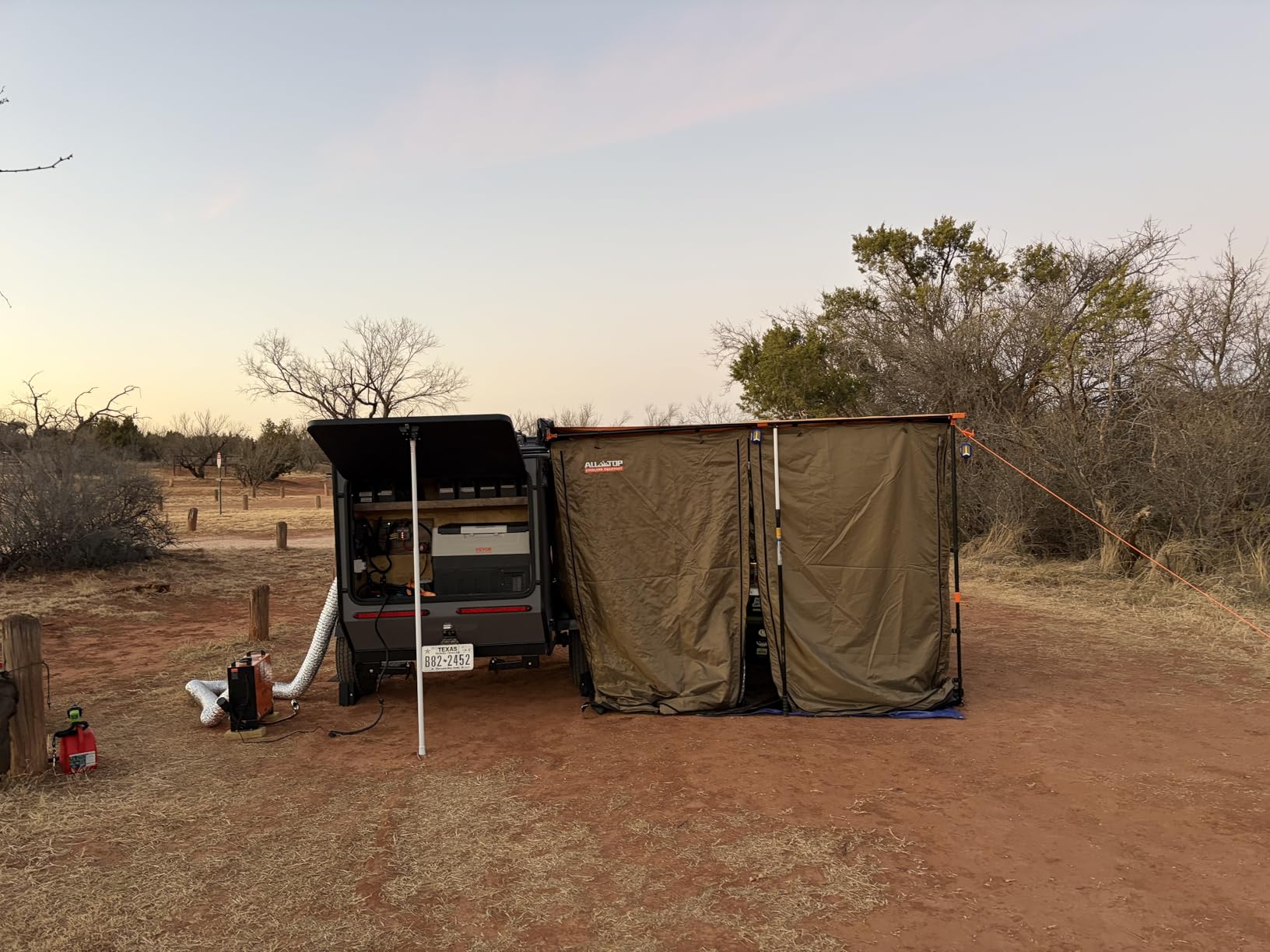 ALL-TOP Awning Room with Floor 6.6ft x 8.2ft Rip-Stop 210D Oxford Awning Tent with Bug-Resistance Mesh, Waterproof Sun Shelter for Overland, Camping(Black Coating, Room Only) customer photo 2