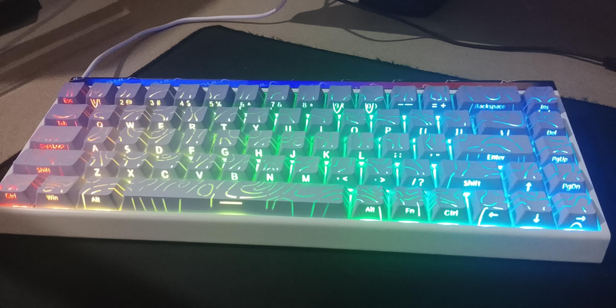 AULA Hero 68 HE 60% Gaming Keyboard Wired, Hall Effect Magnetic Switch Keyboard with Adjustable Actuation, Fast Trigger Mode, 8K Hz Polling Rate, 0.125ms Latency, Side Printed PBT Keycaps, RGB Backlit customer photo 2