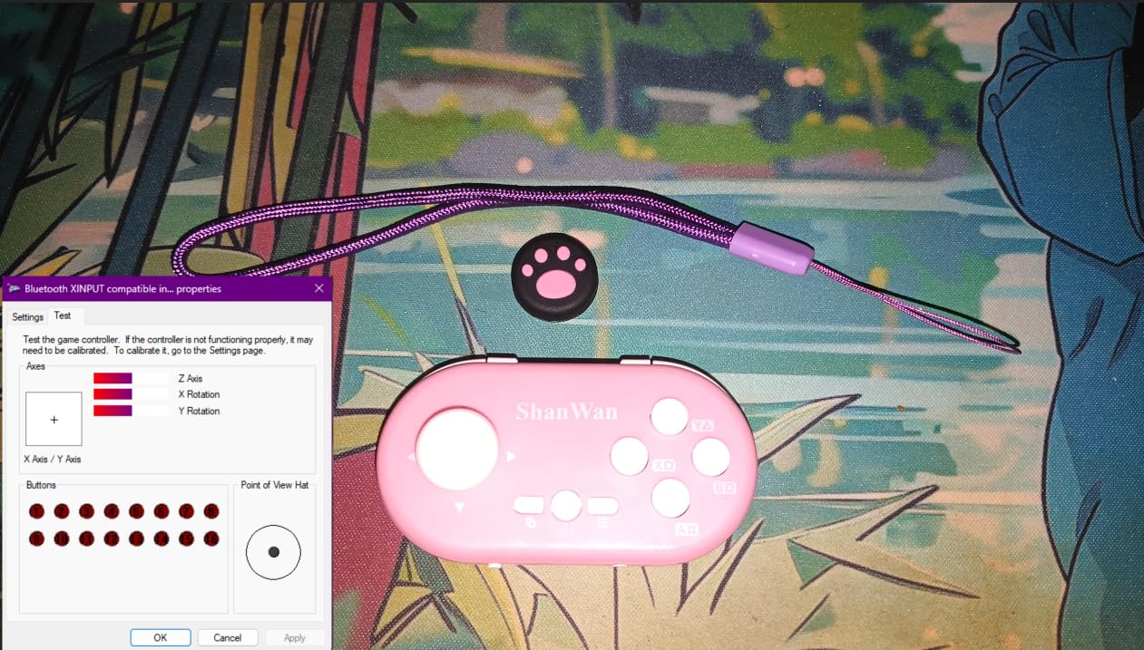 ShanWan Mini Bluetooth Controller for Android, iOS, PC, Switch 2, PS 4 - Pocket Sized Gamepad, Support Anki Remote & Media Control, Portable Keychain Controller for Mobile Gaming (pink) customer photo 1