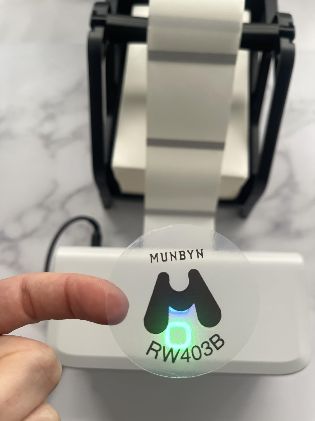 MUNBYN Bluetooth Thermal Label Printer RW403B, Wireless 4x6 Shipping Label Printer for Small Business, Compatible with Android, iPhone, Windows, Mac, Chromebook, Print Width 1.57