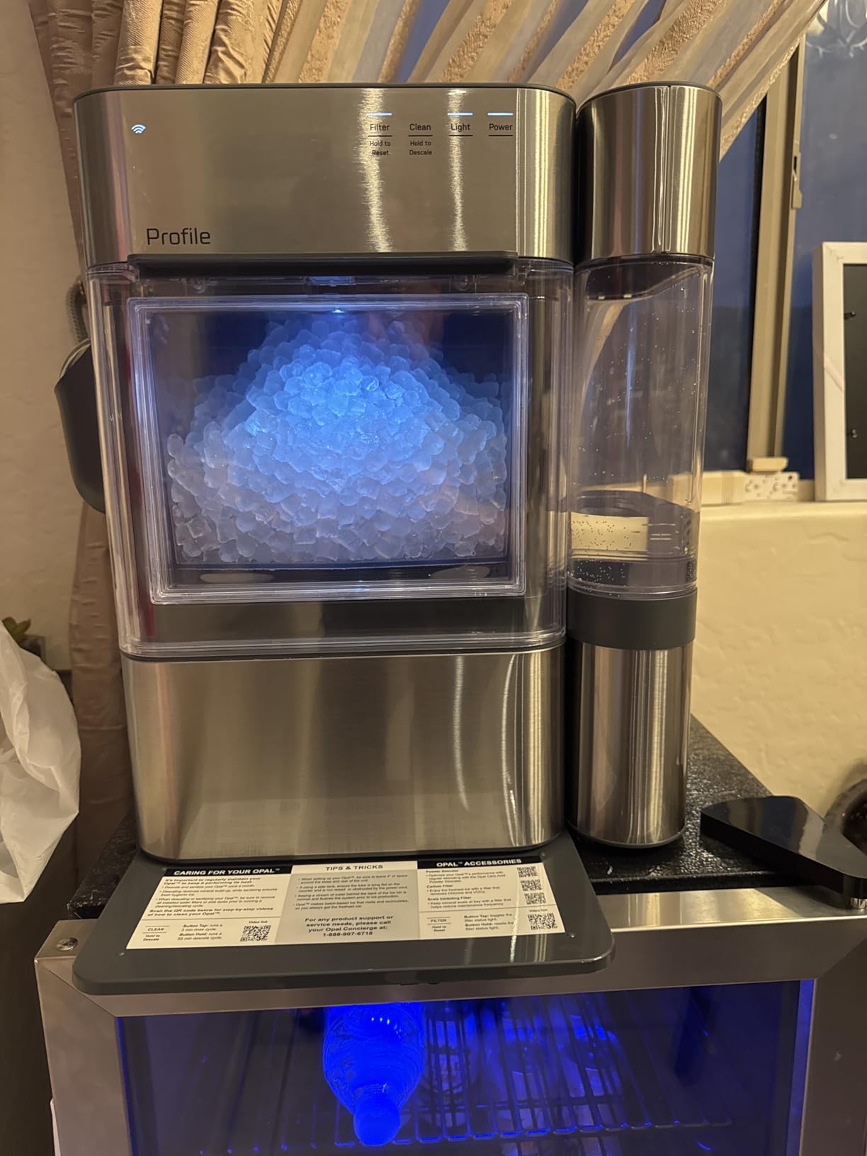 GE Profile Opal 2.0 Ultra Nugget Ice Maker with Side Tank and Scale Inhibiting Filter, Scoop Included, 38 lbs in 24 Hours, Pellet Ice Machine with WiFi & Smart Connected, Stainless Steel customer photo 2