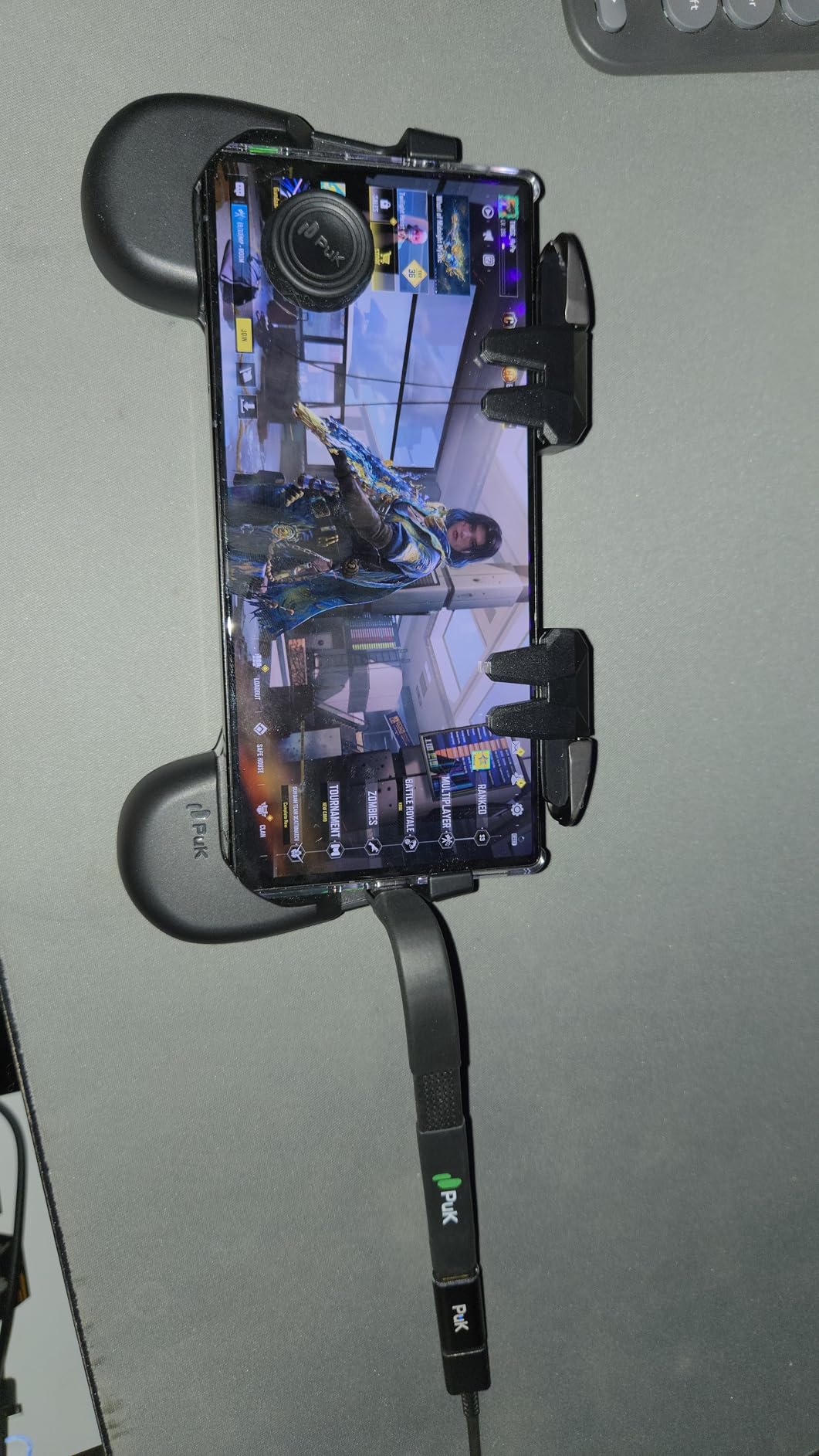 PUK Mobile Gaming Triggers - Clip-On, Zero Delay, Phone Triggers for Gaming - Fortnite, CODM, PUBG Mobile Controller - Game Controller Clip on for Smartphones (iPhone & Android Compatible) customer photo 1