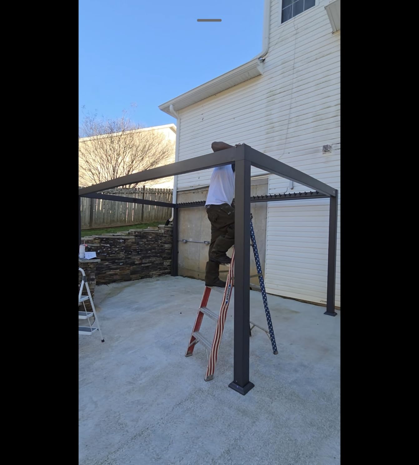 PURPLE LEAF Louvered Pergola 10' x 16' Aluminum Outdoor Pergola with Adjustable Louvers Roof and Integrated Drainage System 70 Mph High Wind Resistant Shade Pergolas for Patio Deck Garden Yard customer photo 1
