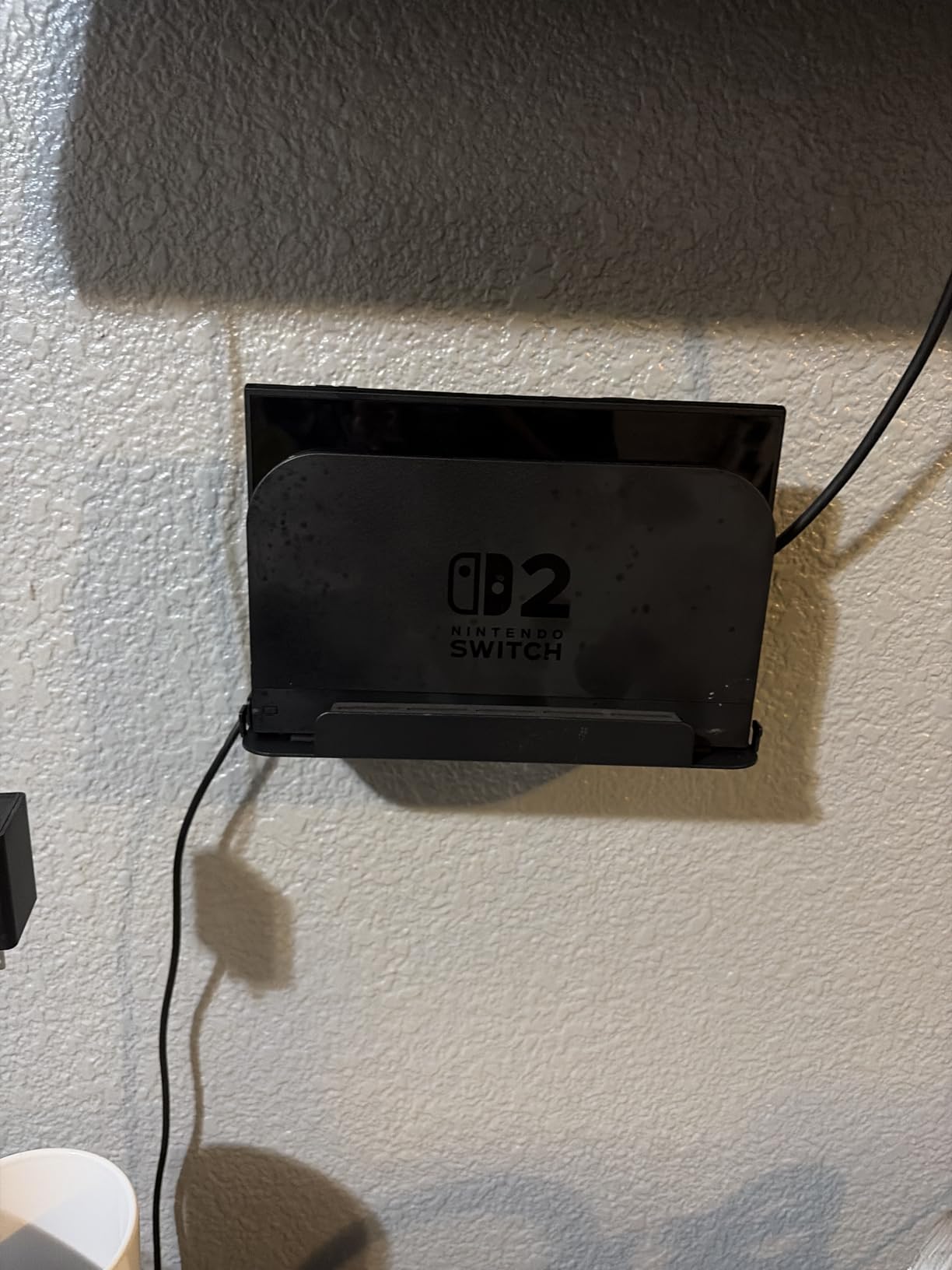 [Switch 2/1/OLED Compatible] Auarte Metal Wall Mount for Nintendo Switch 2 Console 2025, Switch 2 Accessories Organizer Shelf Base Kit Behind TV with 5 Card Slots and 4 Joy-con Hanger, Carbon Black customer photo 1