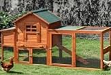 Large Wooden Chicken Coop for 4-6 Chickens, Secure Outdoor Hen House with Enclosed Run, Weather-Resistant Roof, Easy-Clean Slide-Out Tray & Nesting Boxes (Includes 2 Training Eggs) customer photo 1