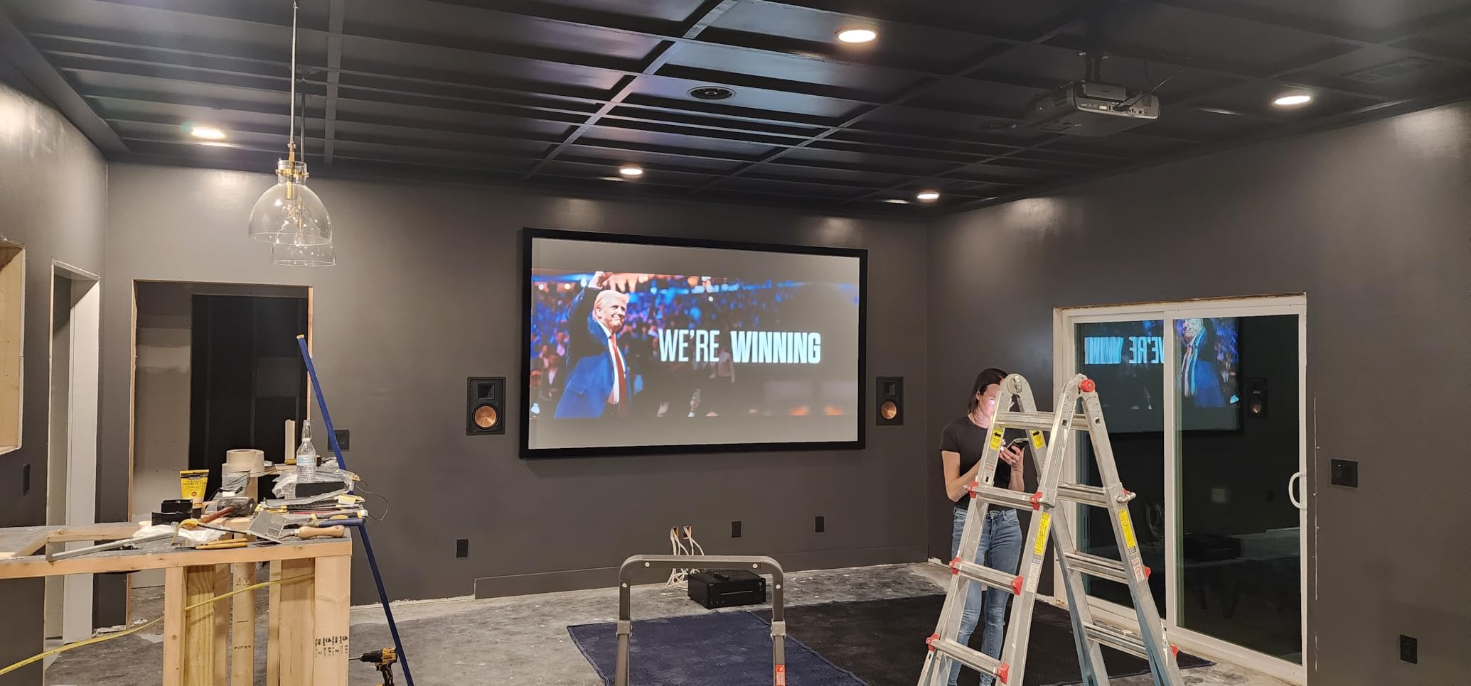 BenQ W4100i 4K HDR Smart Home Theater Projector, 3200 Lumens, 100% DCI-P3, Rec.709, Factory-Calibrated, Android TV with Netflix, 4-Way Lens Shift, HDR10+ & HLG Support, LED Long Lifespan customer photo 2