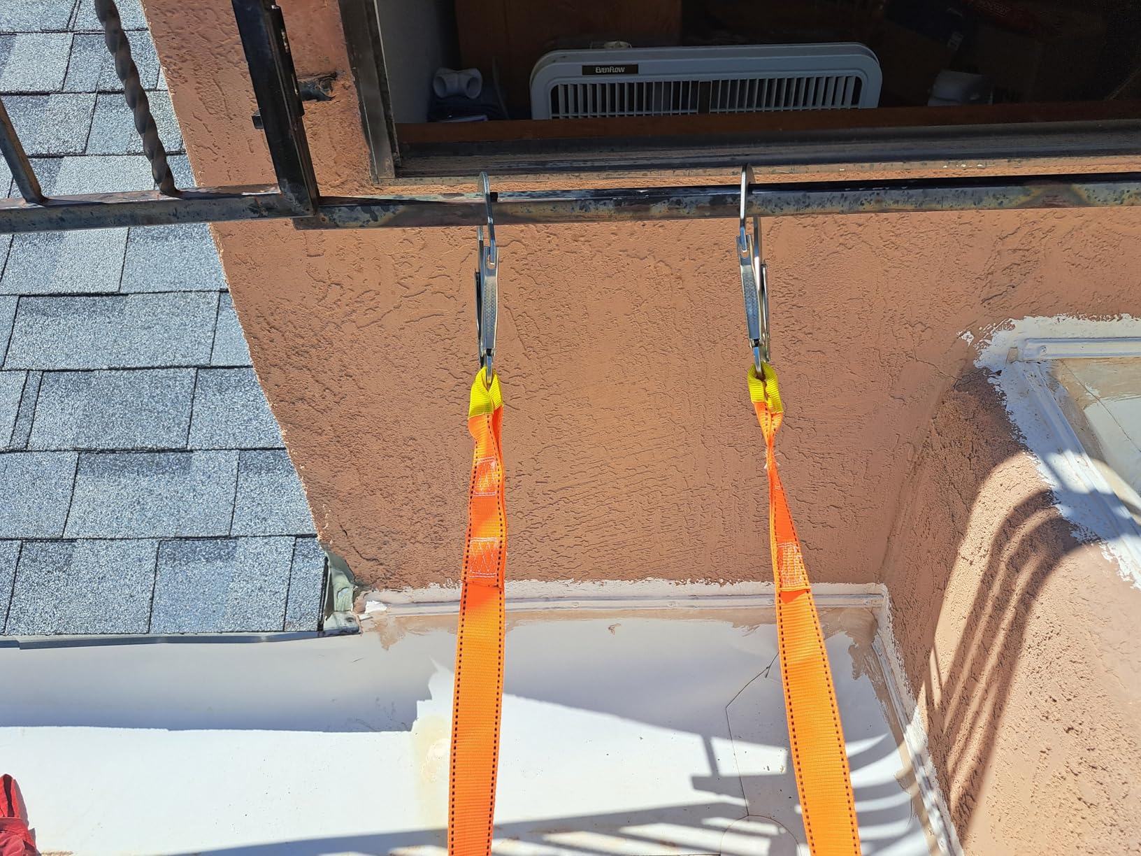 Fire Escape Ladder with 2 Heavy Hooks, 16.7 Feet Emergency Fire Ladder for 2-3 Story Homes, Reusable Safety Rope Ladders for Kids and Adults, Orange customer photo 2