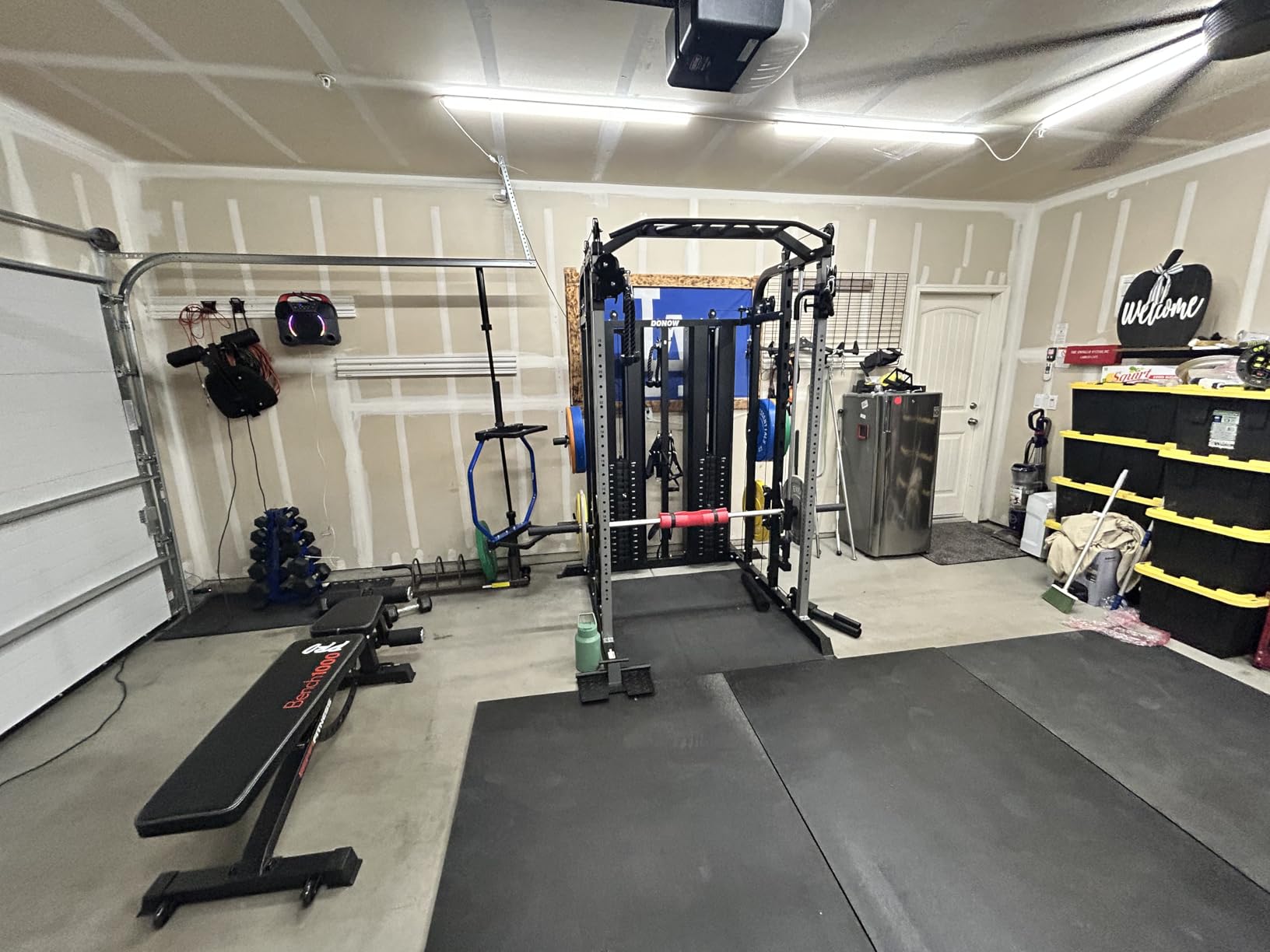 DONOW Smith Machine with Weight Stacks, Multi Function Home Gym System Training Power Cage Squat Rack Dual Cable Crossover Machine All in One customer photo 2
