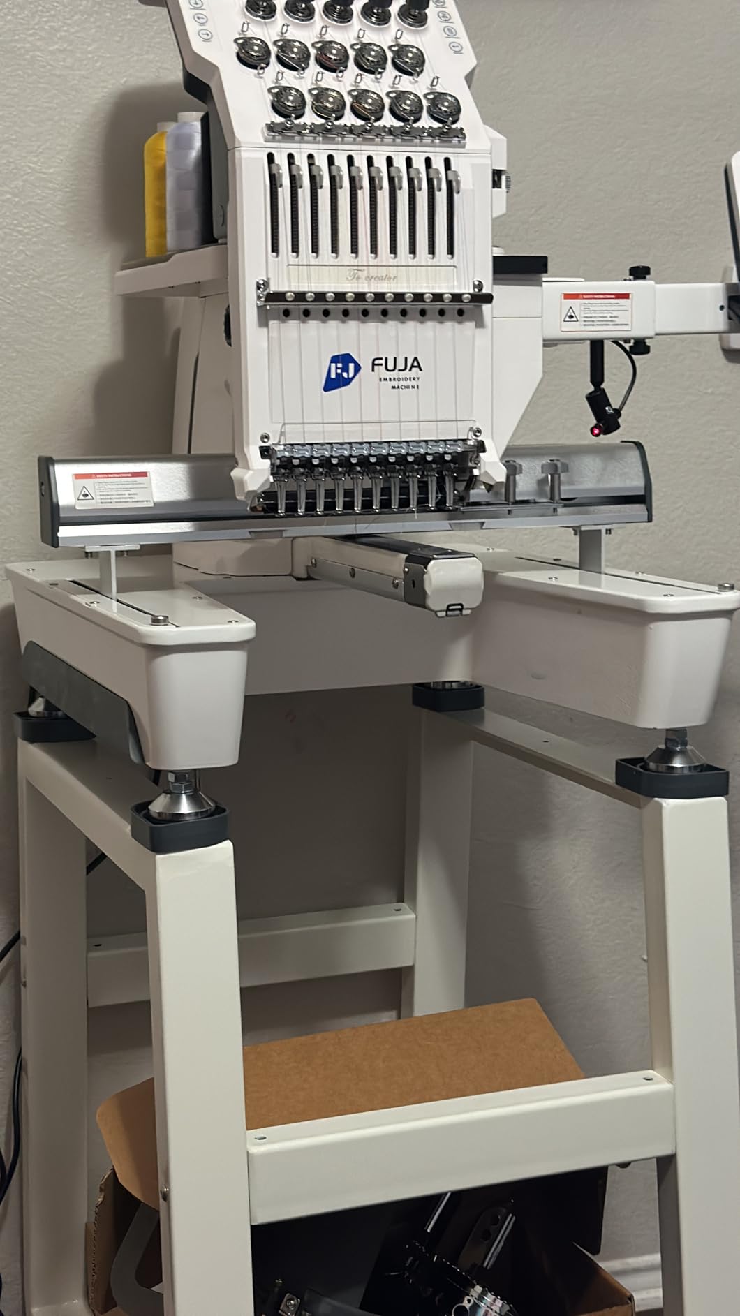 FUJA Commercial Embroidery Machine with 10 Needles, 1200 SPM Max Speed, 9.5