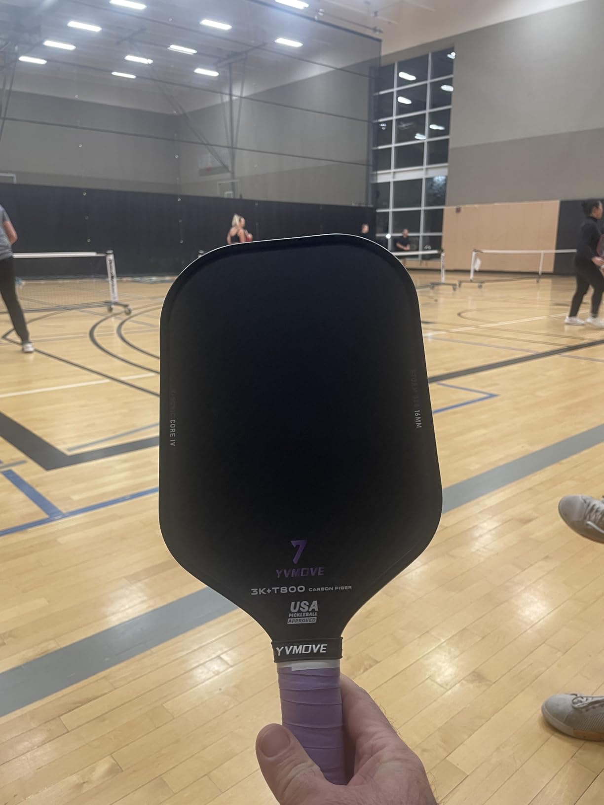 T800 Carbon Fiber Pickleball Paddle with 16mm V-Sonic IV Dynamic Core, Premium Pickle Ball Racket with Enhanced Power & Ultimate Spin, USAPA Approved, Storm008 customer photo 2