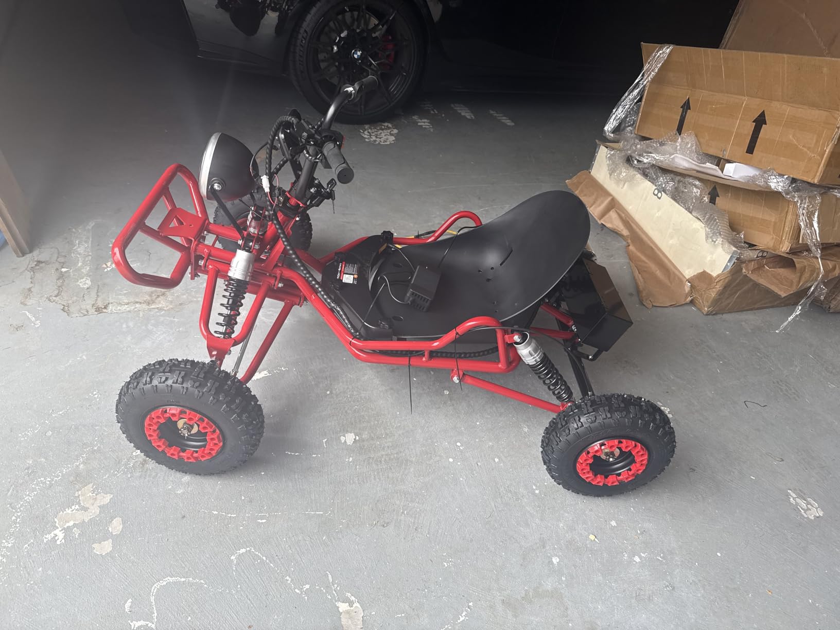 Adult & Kids Electric Go Kart, 2000W Brushless, 31MPH,3 Speeds + Reverse, Hydraulic Rear Disc Brake, 6