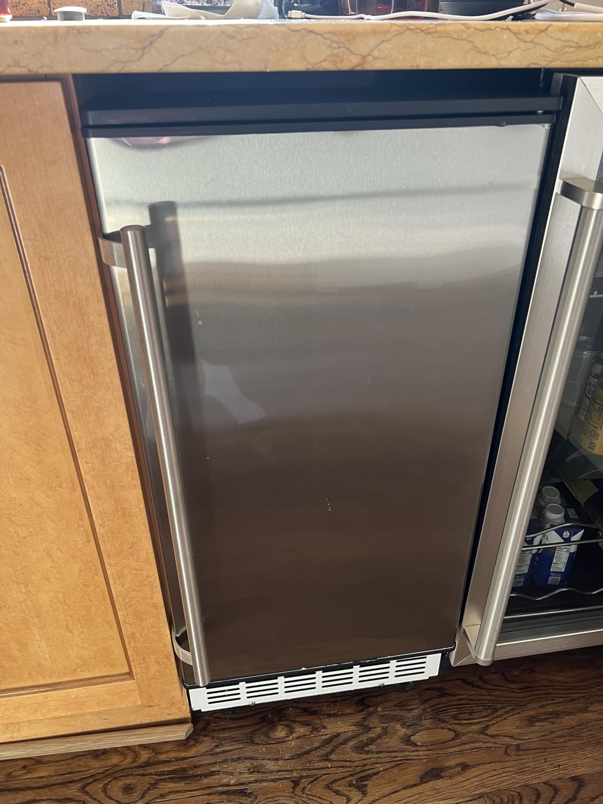 Commercial Under Counter Ice Maker Machine with Drain Pump, 100Lbs/Day with 24lbs Storage, Built-in Freestanding Ice Maker, Self-Cleaning, 24H Timer, for Commercial & Home Use. (Stainless) customer photo 1