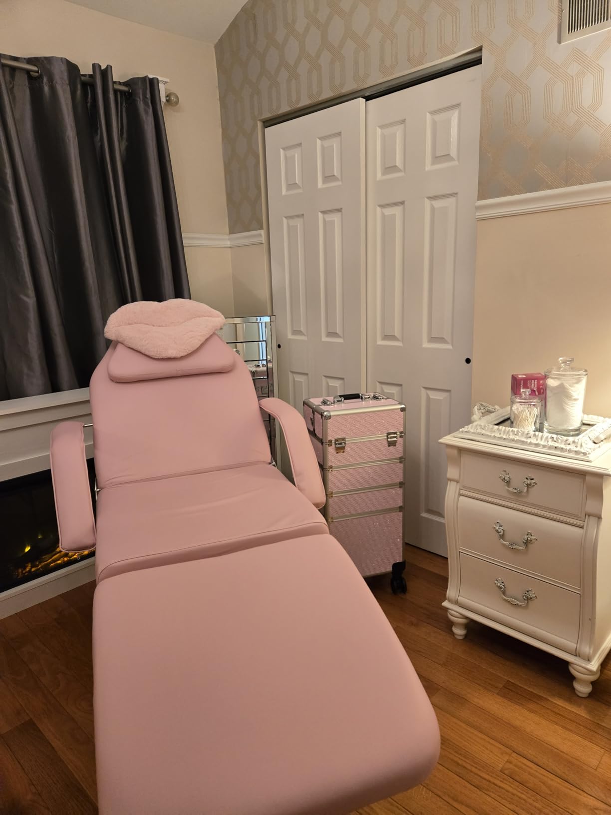 Portable Tattoo Chair, Adjustable Massage Facial Bed with Removable Headrest & Armrest, Foldable Spa Chair with Carry Bag, 73 Inch Esthetician Bed for Salon Beauty Barber Spa Tattoo (Black) customer photo 1