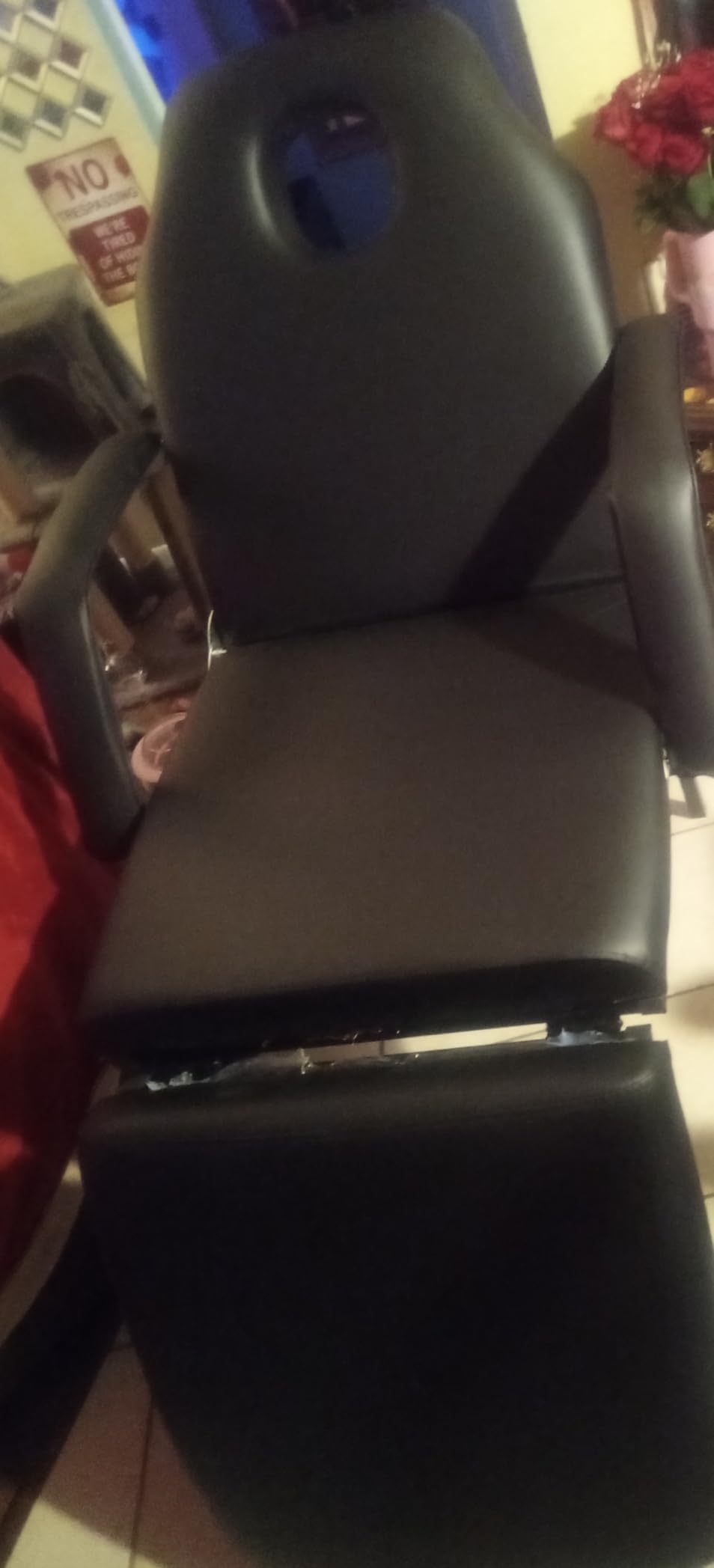 Portable Tattoo Chair, Adjustable Massage Facial Bed with Removable Headrest & Armrest, Foldable Spa Chair with Carry Bag, 73 Inch Esthetician Bed for Salon Beauty Barber Spa Tattoo (Black) customer photo 2