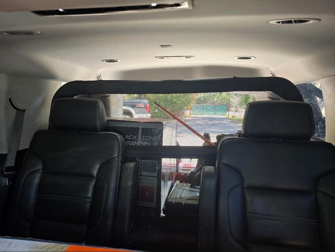 Dog Barrier for Car Back Seat & Cargo Area with Wider Coverage, Universal Fit for Cars, SUVs & Sedans, Dog Car Gate Divider with Chew-Proof Transparent Net and Sturdy Metal Frame for Backseat & Trunk customer photo 2