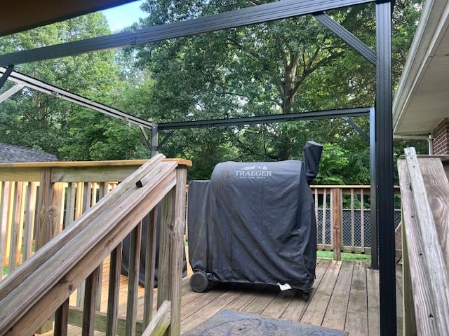 Aoxun 10x12 Gazebo Hardtop Gazebo with Double Galvanized Steel Roof Outdoor Pavilion with Breathable Netting and Privacy Curtain for Backyard (Gray) customer photo 2