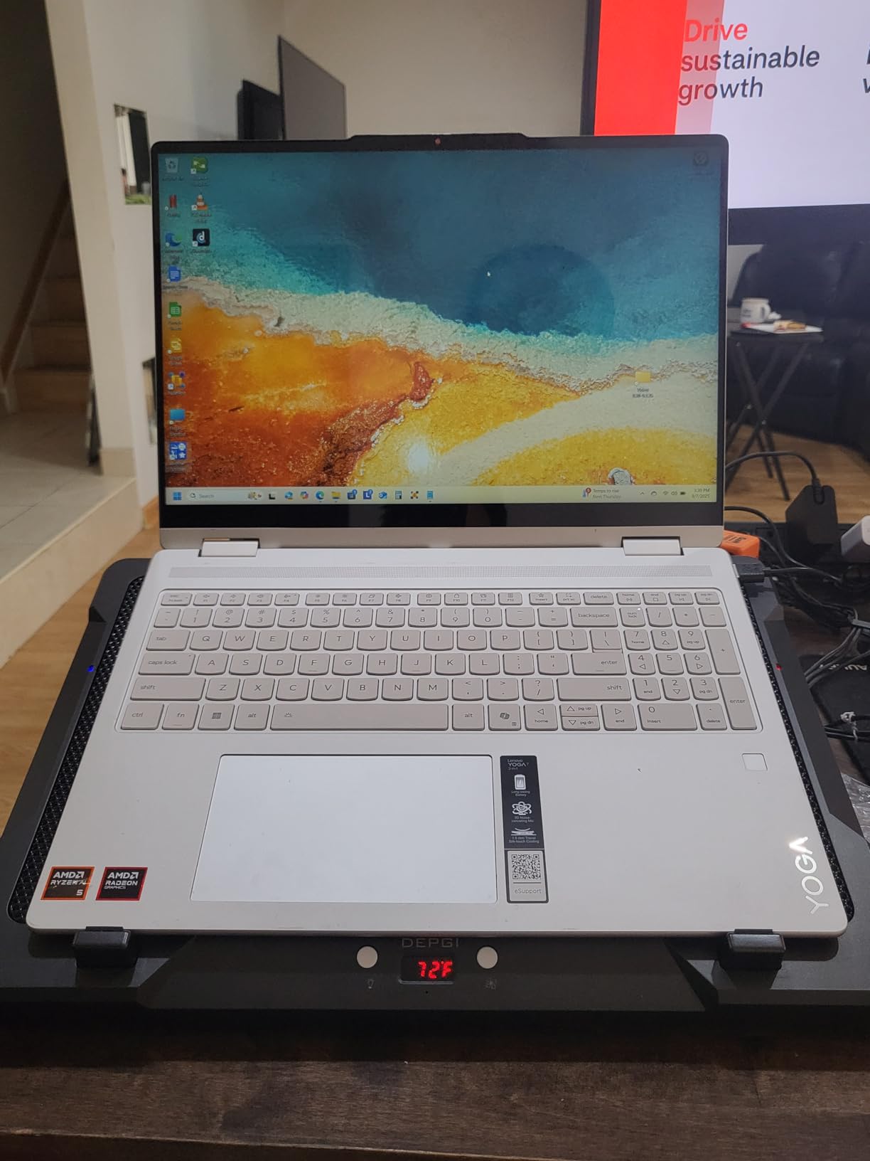 DEPGI Laptop Cooling Pad, Laptop Cooler Stand with 5.5