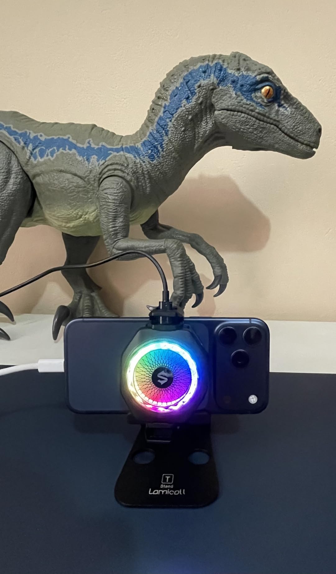 Black Shark Magnetic Phone Cooler 5 Pro - 18 Addressable RGB LEDs, Detachable Grip, APP-Controlled Thermostatic Cooling Fan for iPhone MagSafe/Android/iPad -Gaming/Streaming/Photography customer photo 1