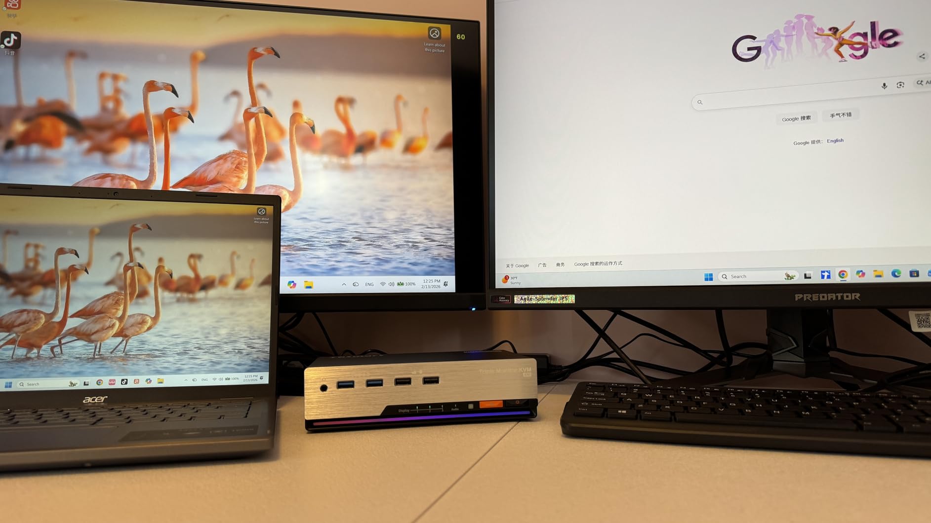 TESmart 8K@60Hz DP KVM Switch 2 Monitors 2 Computers EDID, DP 1.4 KVM Switch Dual Monitor 4K@144Hz for Gaming Dock, Support USB3.0, Gigabit Network, Hotkey Switch, Audio & Mic with All Input Cables customer photo 1