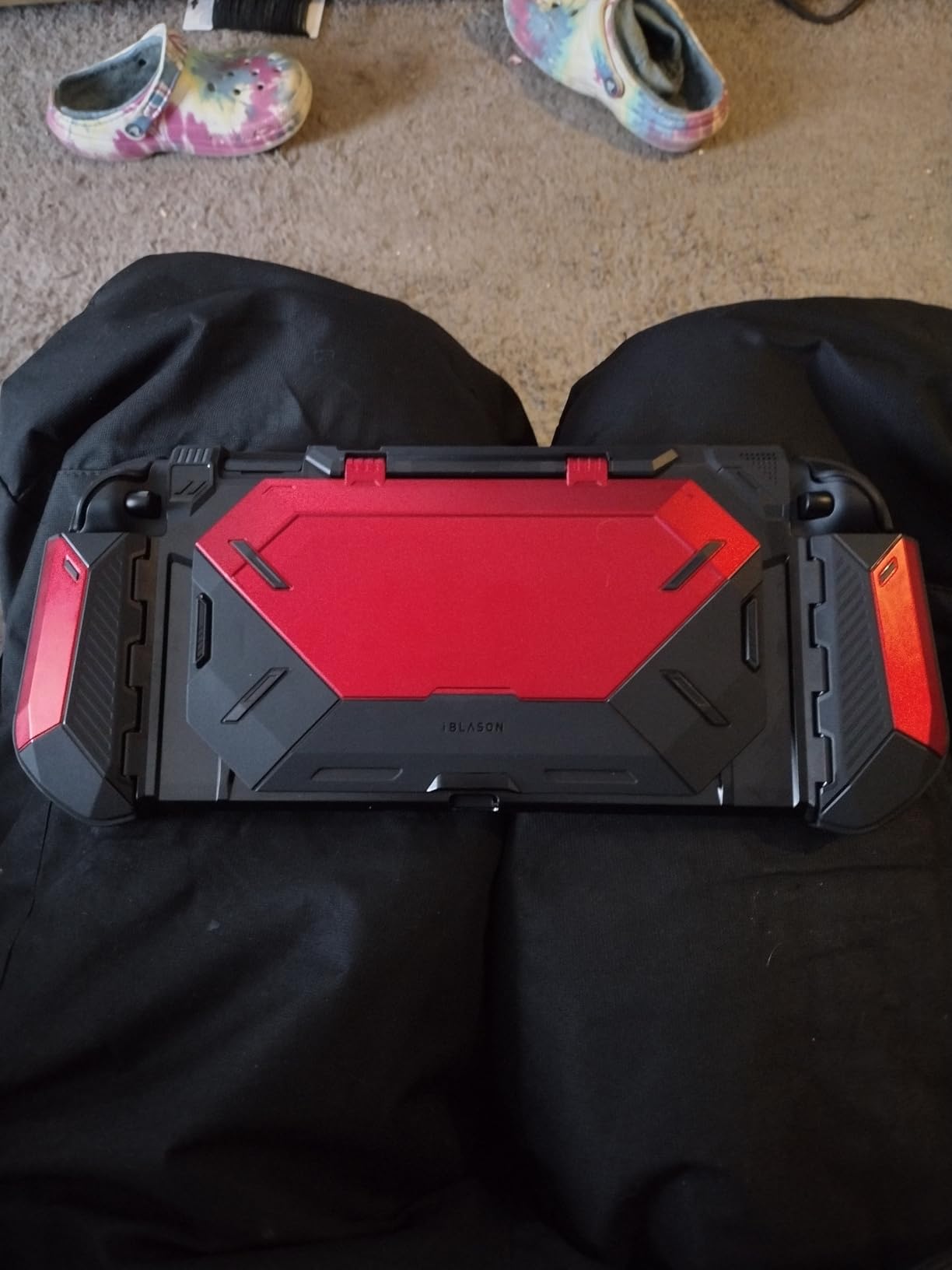 i-Blason Dockable for Nintendo Switch 2 Case with Stand [Game Card Storage] [All-in-One Grip Case] [Convenient Foldable Joycon Holder] Comfortable Ergonomic Grip Protective Cover for Switch 2, Black customer photo 1