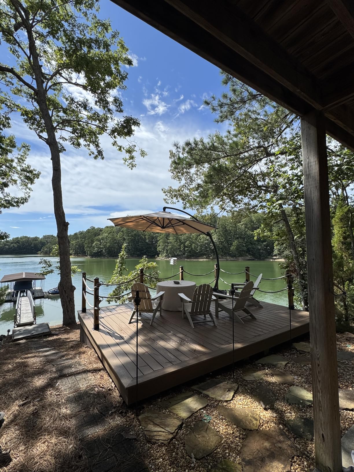 Aoxun 11 FT Cantilever Umbrella with Base Included, Patio Large Aluminum Offset Umbrella Windproof with 360 Degree Rotation, Heavy Duty Frame for Outdoor, Pool, Deck and Garden customer photo 2