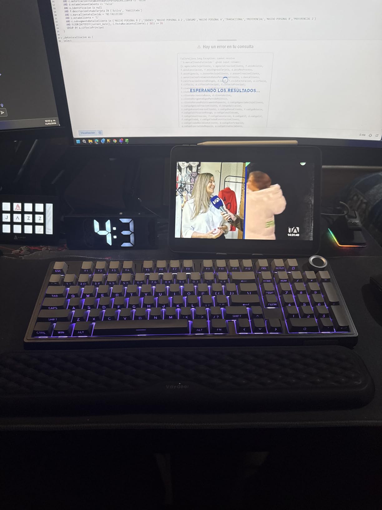 SOLAKAKA KI99 Pro 96% Wireless Mechanical Keyboard, RGB Gaming Keyboard, Hot-Swappable Pre-Lubed Switches, Gasket Structure Creamy Keyboards (Gradient-Black, Non-Silent Version) customer photo 1