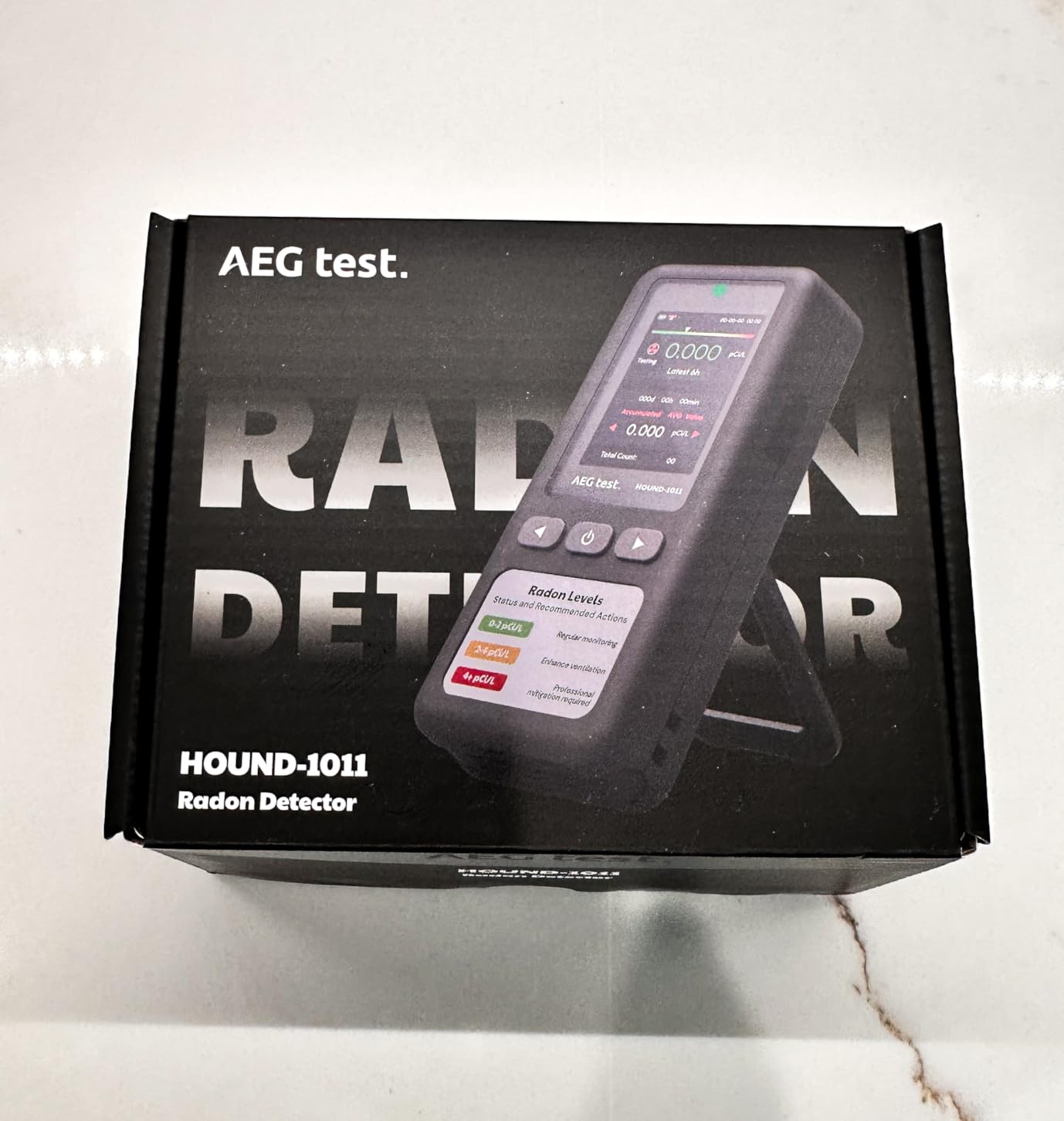 HOUND-1085 Radon Detector for Home, Basement & Nursery, Long-Term Continuous Radon Monitor for Family Lung Health, Rechargeable with 45-Day Battery Life, Audible/Visual Alarms, pCi/L or Bq/m³ customer photo 2